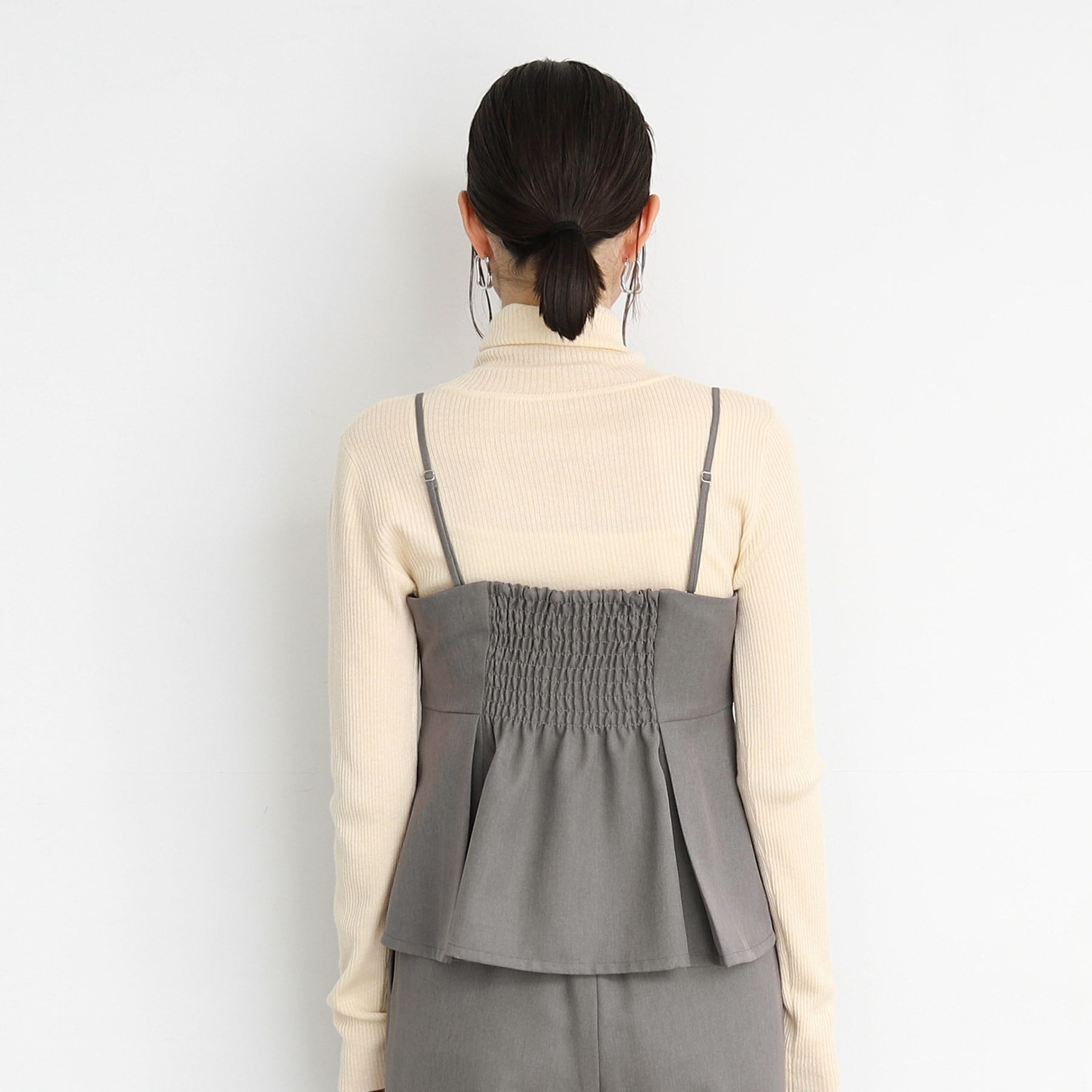 ザ ショップ ティーケー  (ウィメン) THE SHOP TK(Women) パウダリーツイルビスチェ （チャコールグレー(014)） チャコールグレー(014)