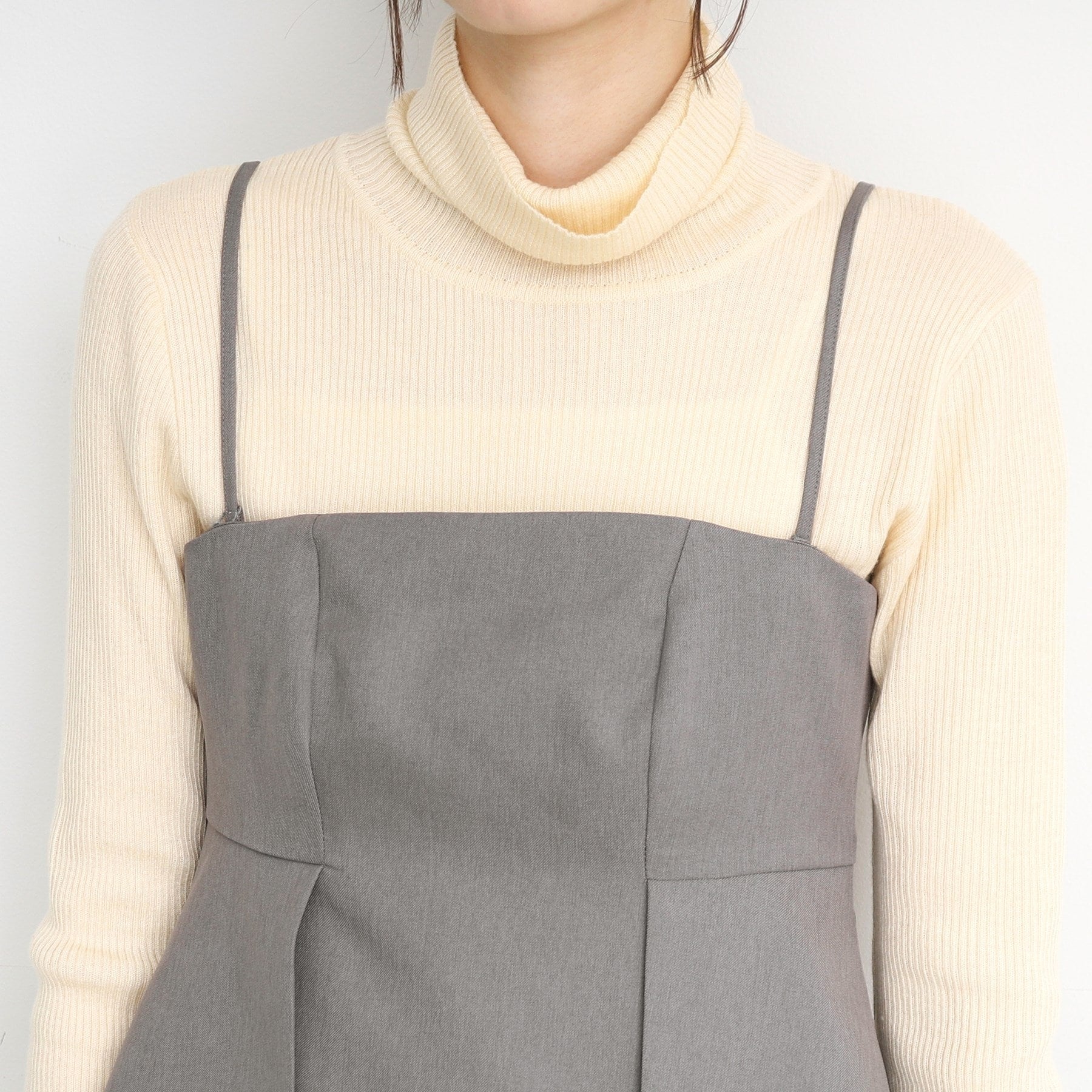 ザ ショップ ティーケー  (ウィメン) THE SHOP TK(Women) パウダリーツイルビスチェ （チャコールグレー(014)） チャコールグレー(014)