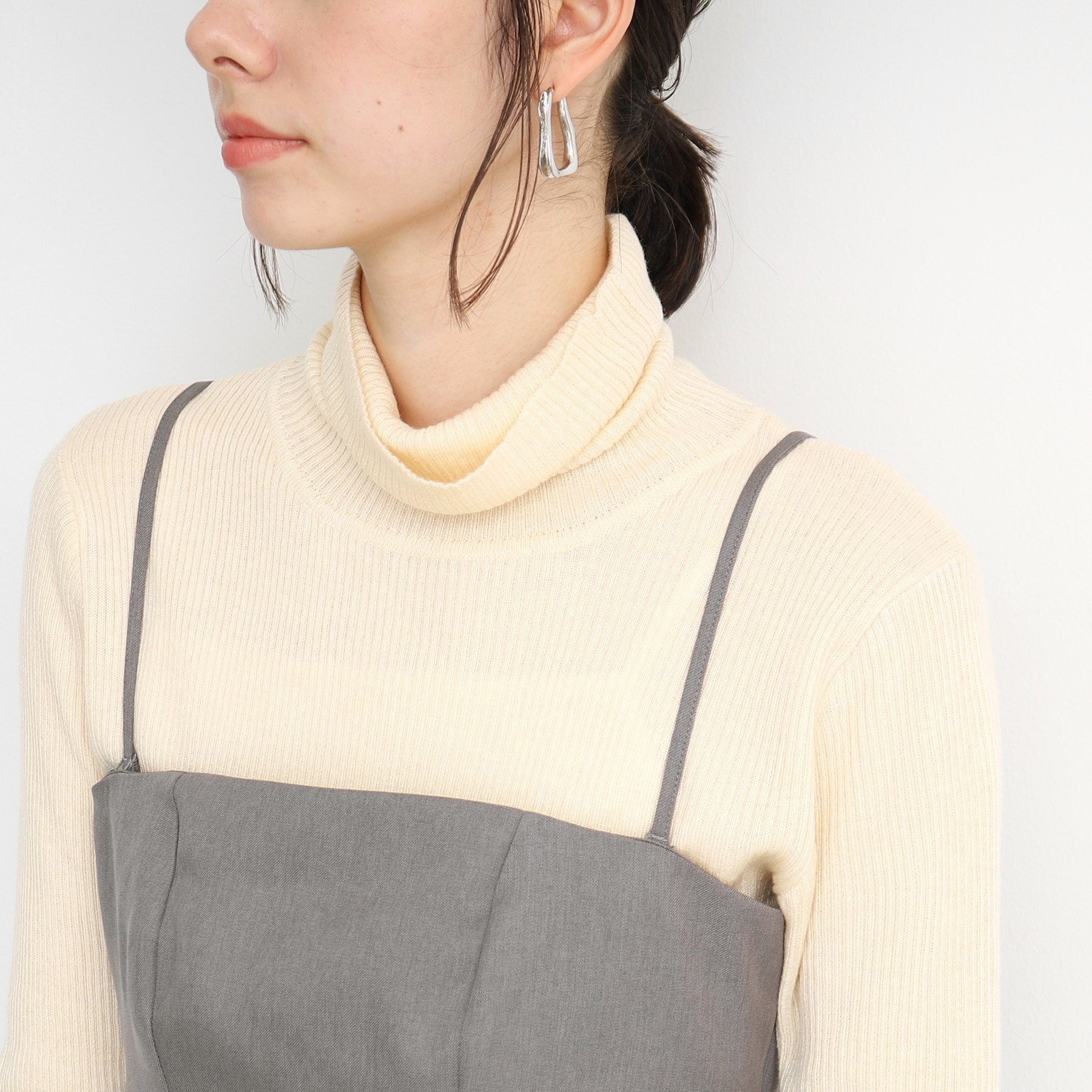 ザ ショップ ティーケー  (ウィメン) THE SHOP TK(Women) パウダリーツイルビスチェ （チャコールグレー(014)） チャコールグレー(014)