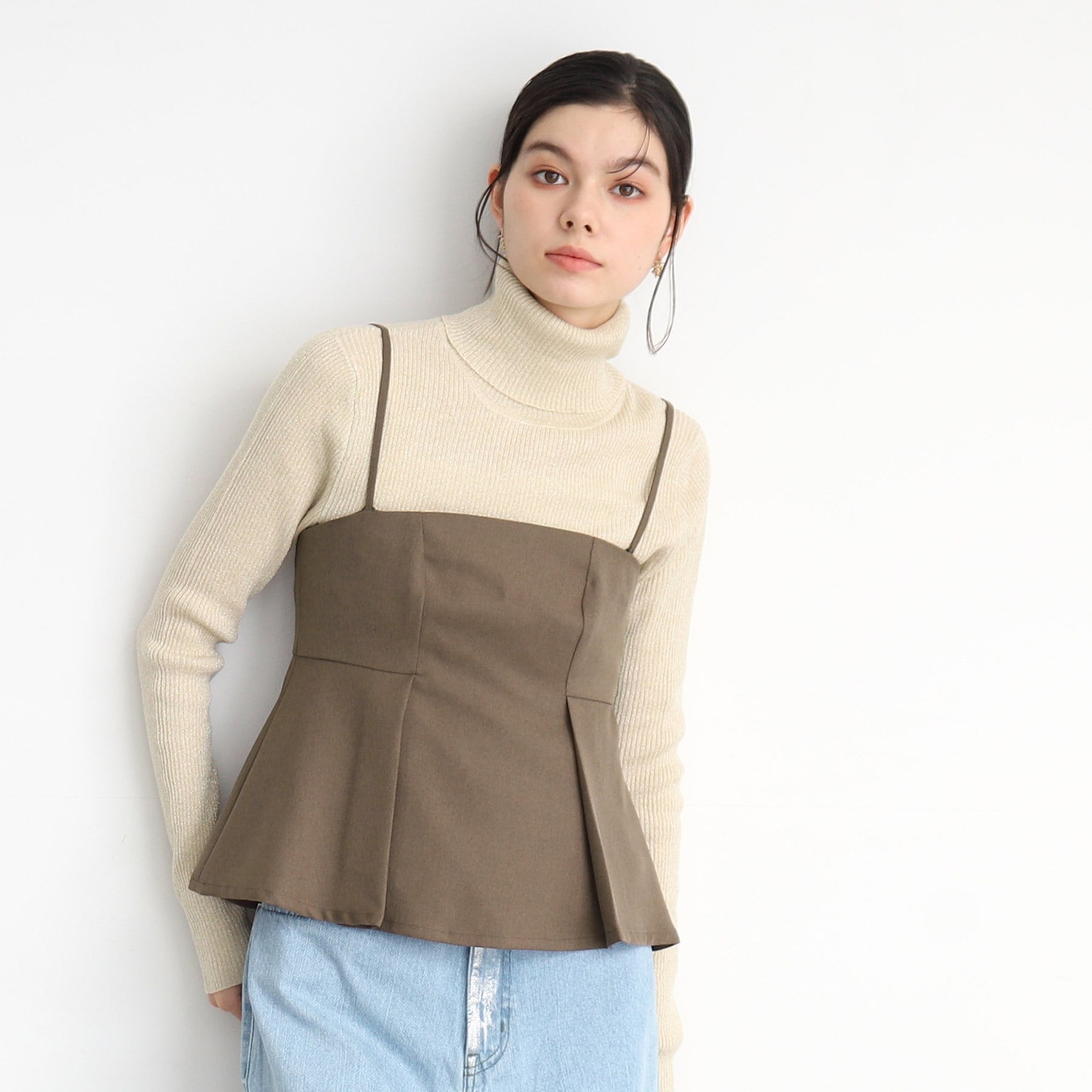 ザ ショップ ティーケー  (ウィメン) THE SHOP TK(Women) パウダリーツイルビスチェ （トープ(054)） トープ(054)