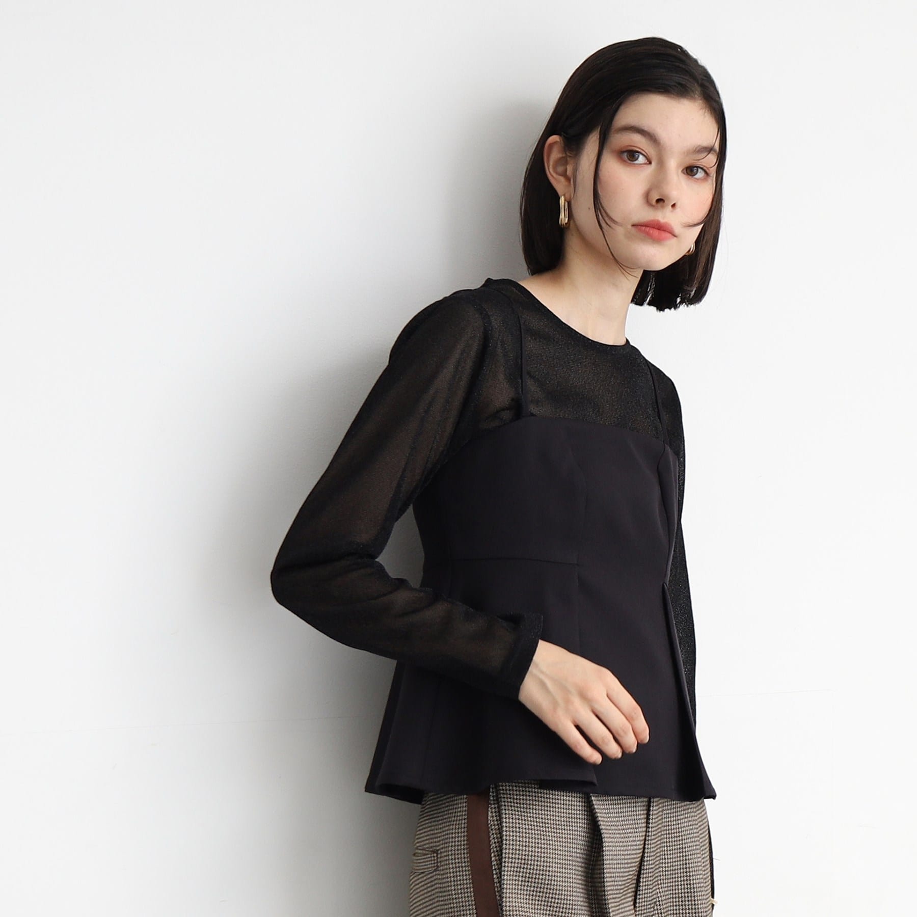 ザ ショップ ティーケー  (ウィメン) THE SHOP TK(Women) パウダリーツイルビスチェ （ブラック(019)） ブラック(019)