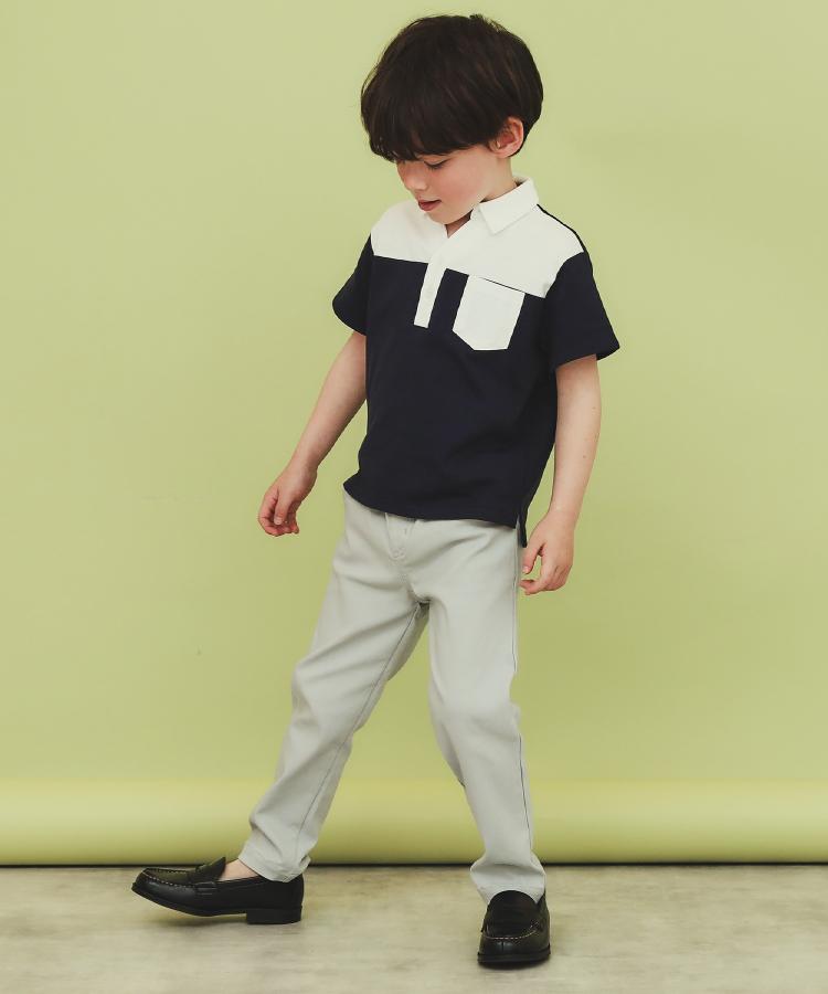 ザ ショップ ティーケー (キッズ) THE SHOP TK(Kids) 【100ー160】のびーるストレートパンツ （ブラック(219)） ブラック(219)