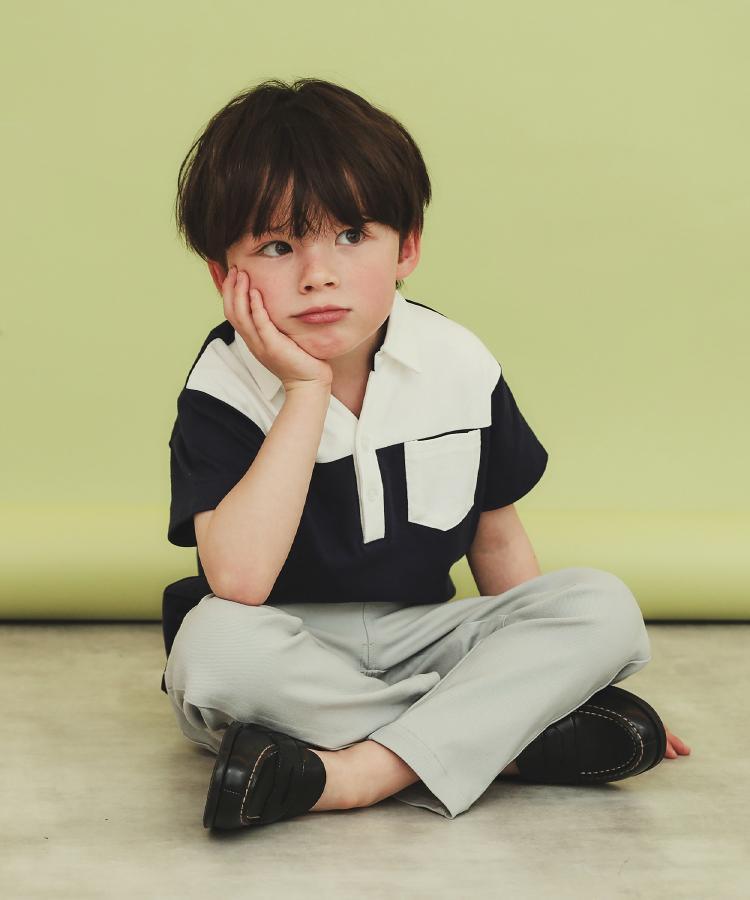 ザ ショップ ティーケー (キッズ) THE SHOP TK(Kids) 【100ー160】のびーるストレートパンツ （ブラック(219)） ブラック(219)