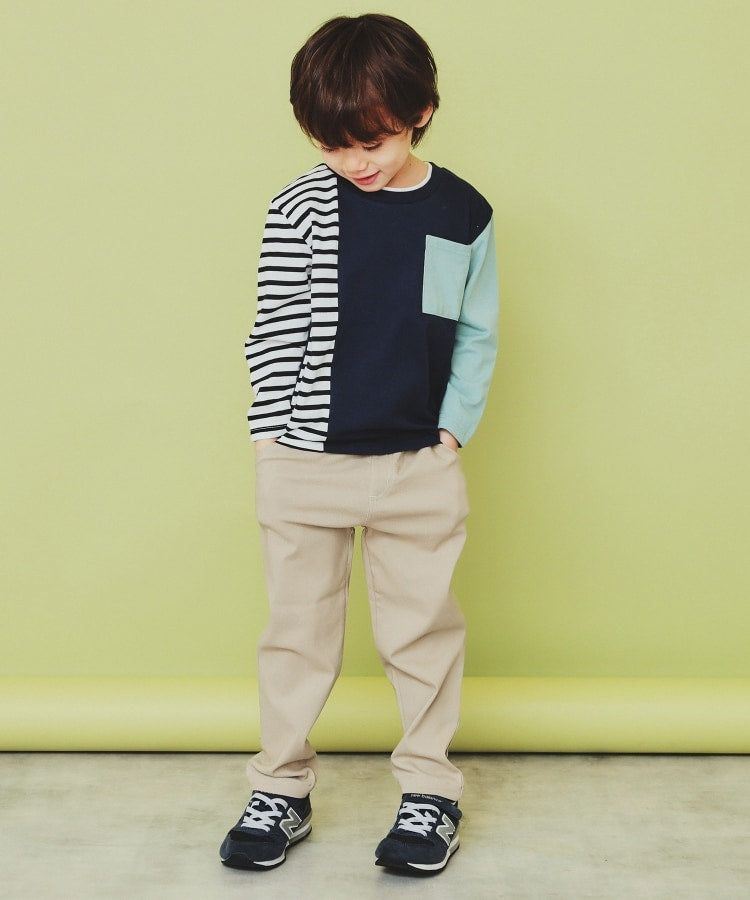 ザ ショップ ティーケー (キッズ) THE SHOP TK(Kids) 【100ー160】のびーるストレートパンツ （ブラック(219)） ブラック(219)