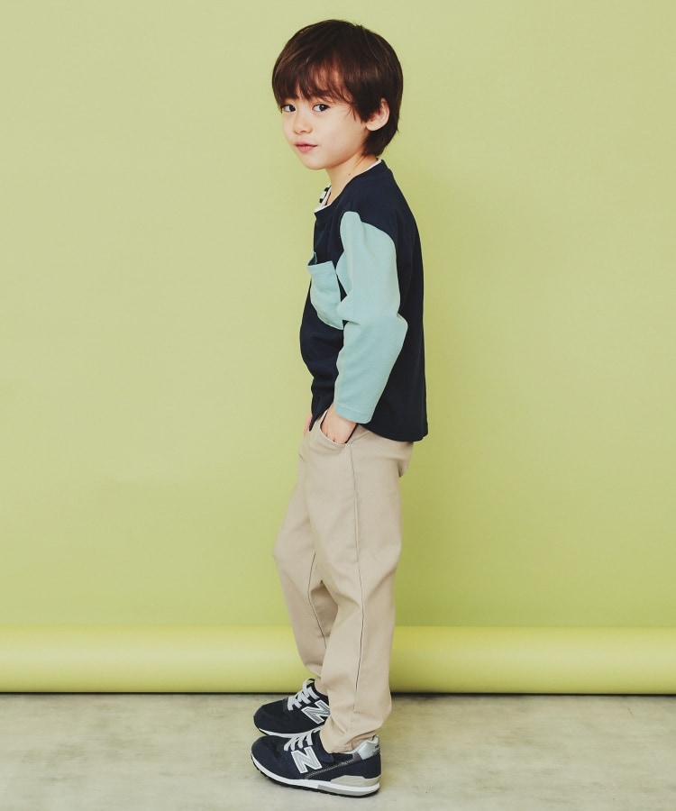 ザ ショップ ティーケー (キッズ) THE SHOP TK(Kids) 【100ー160】のびーるストレートパンツ （ブラック(219)） ブラック(219)