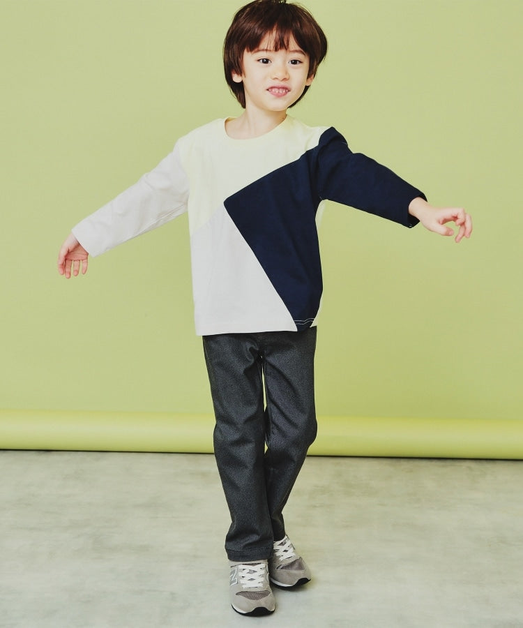 ザ ショップ ティーケー (キッズ) THE SHOP TK(Kids) 【100ー160】のびーるストレートパンツ （ブラック(219)） ブラック(219)
