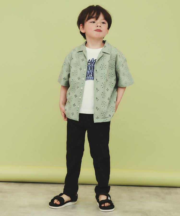 ザ ショップ ティーケー (キッズ) THE SHOP TK(Kids) 【100ー160】のびーるストレートパンツ （ブラック(219)） ブラック(219)