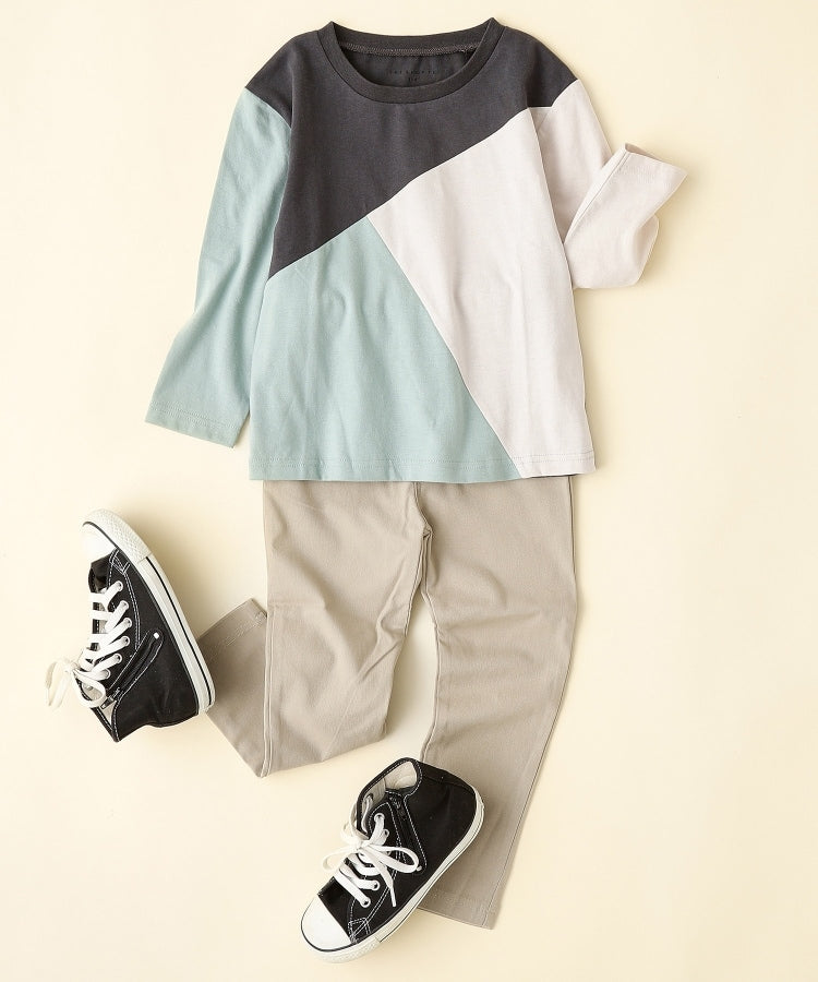 ザ ショップ ティーケー (キッズ) THE SHOP TK(Kids) 【100ー160】のびーるストレートパンツ （ブラック(219)） ブラック(219)