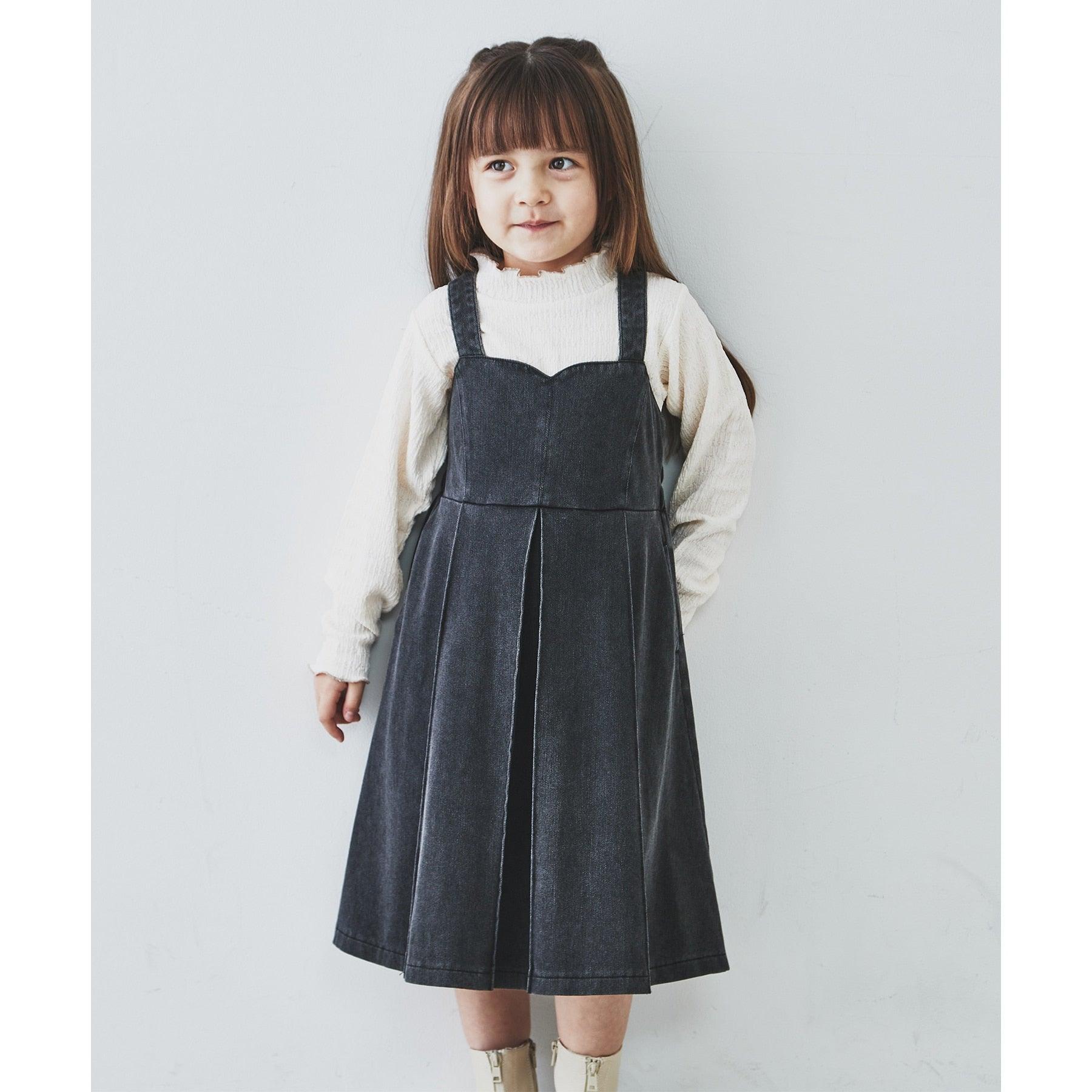 ザ ショップ ティーケー  THE SHOP TK 【100ー150】デニムジャンスカワンピース