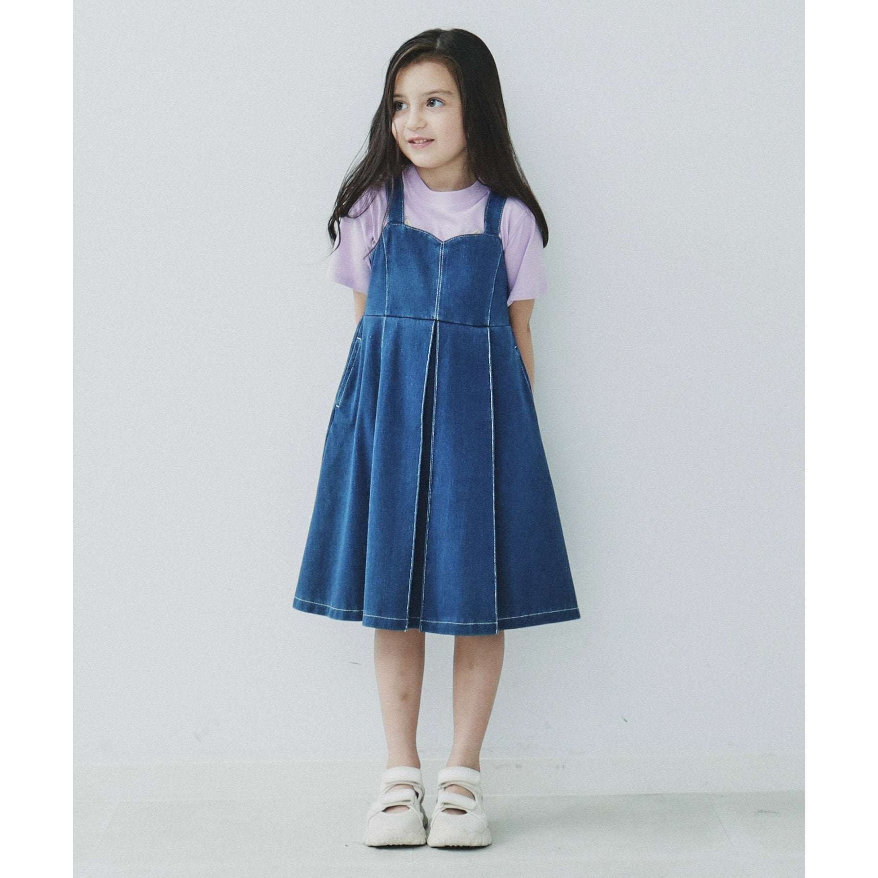 ザ ショップ ティーケー  THE SHOP TK 【100ー150】デニムジャンスカワンピース