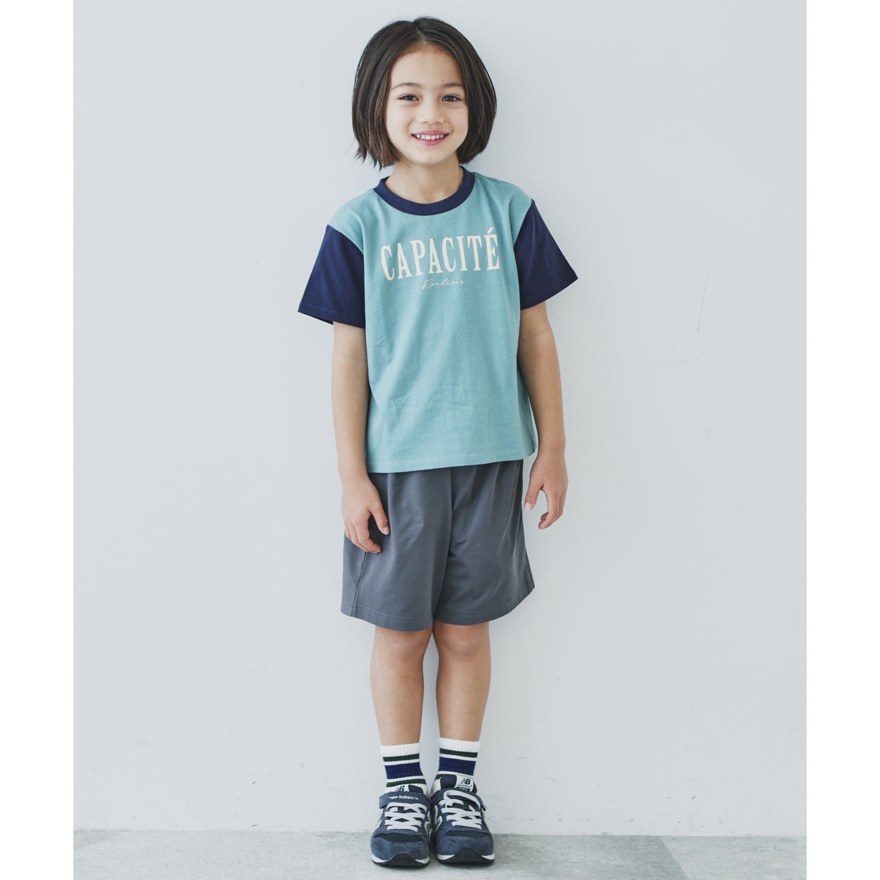 ザ ショップ ティーケー  THE SHOP TK 【110-150】オーガビッツ配色コットンTEE