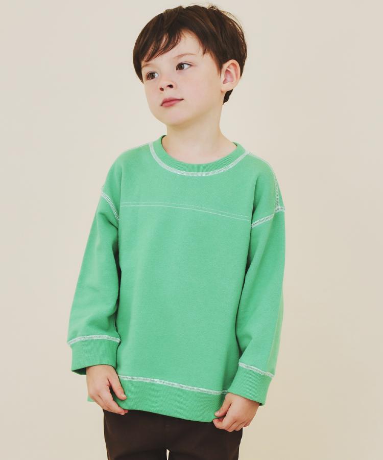 ザ ショップ ティーケー (キッズ) THE SHOP TK(Kids) 【110-160】カラーロック裏毛プルオーバー （グリーン(022)） グリーン(022)