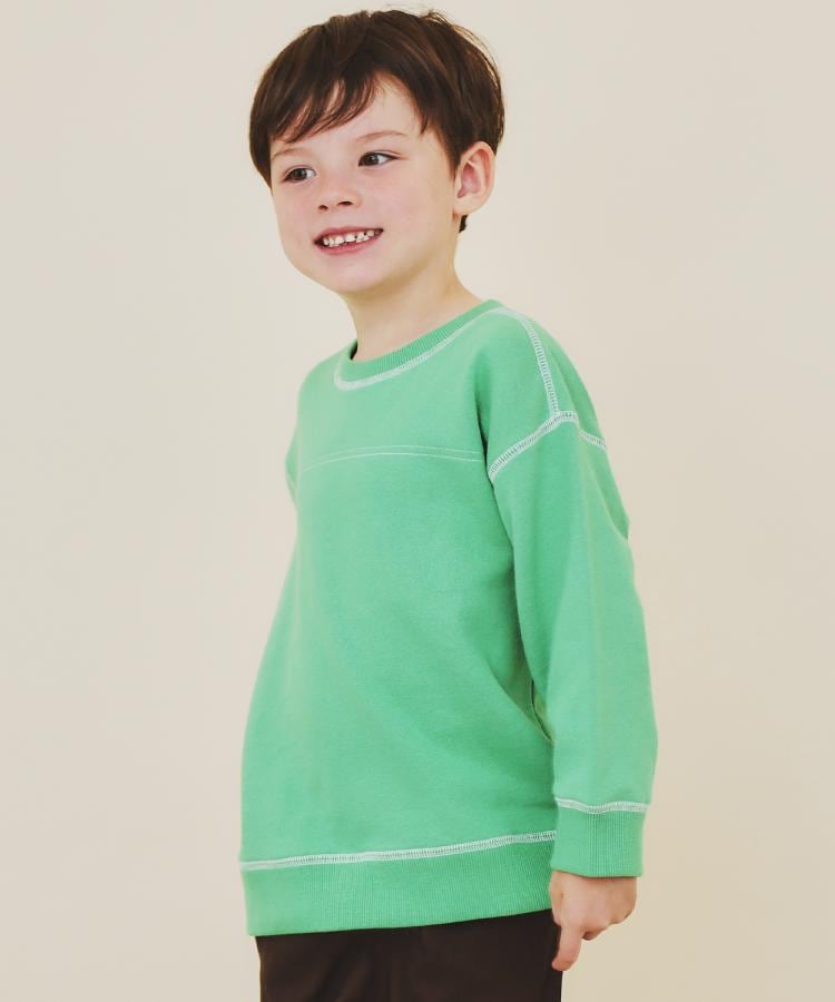 ザ ショップ ティーケー (キッズ) THE SHOP TK(Kids) 【110-160】カラーロック裏毛プルオーバー （グリーン(022)） グリーン(022)