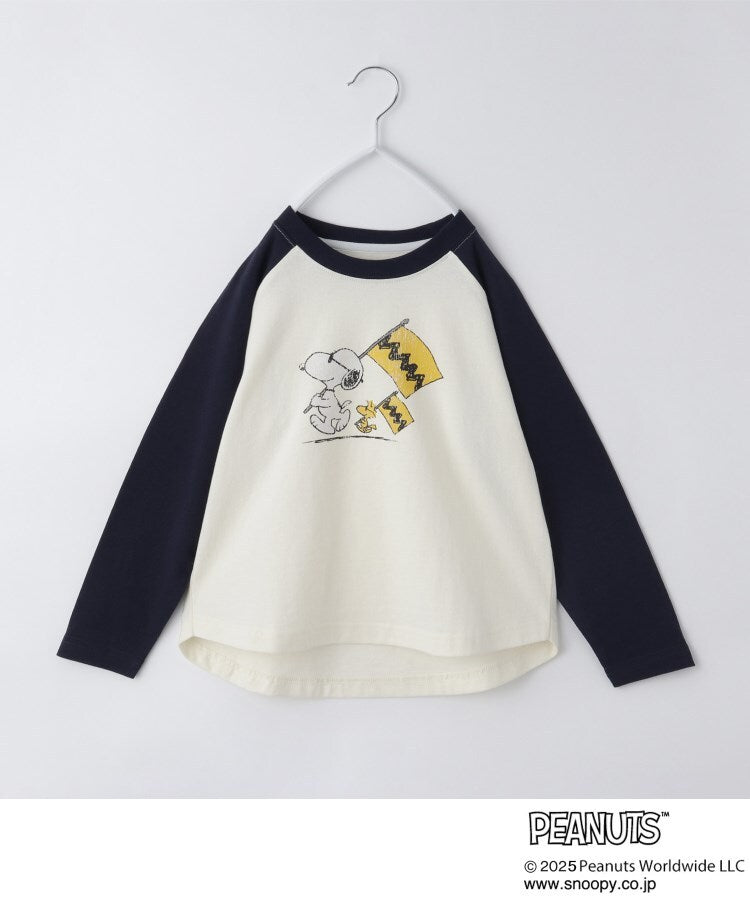 ザ ショップ ティーケー (キッズ) THE SHOP TK(Kids) PEANUTS ラグランTシャツ （ネイビー(594)） ネイビー(594)