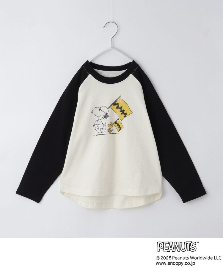 ザ ショップ ティーケー (キッズ) THE SHOP TK(Kids) PEANUTS ラグランTシャツ （ブラック(519)） ブラック(519)
