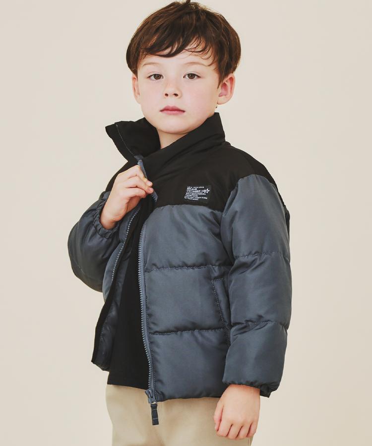 ザ ショップ ティーケー (キッズ) THE SHOP TK(Kids) 【110-160】スタンドネック中綿ブルゾン （チャコールグレー(014)） チャコールグレー(014)