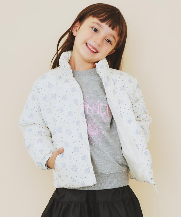 ザ ショップ ティーケー (キッズ) THE SHOP TK(Kids) 【110-160】スタンドネック中綿ブルゾン （チャコールグレー(014)） チャコールグレー(014)
