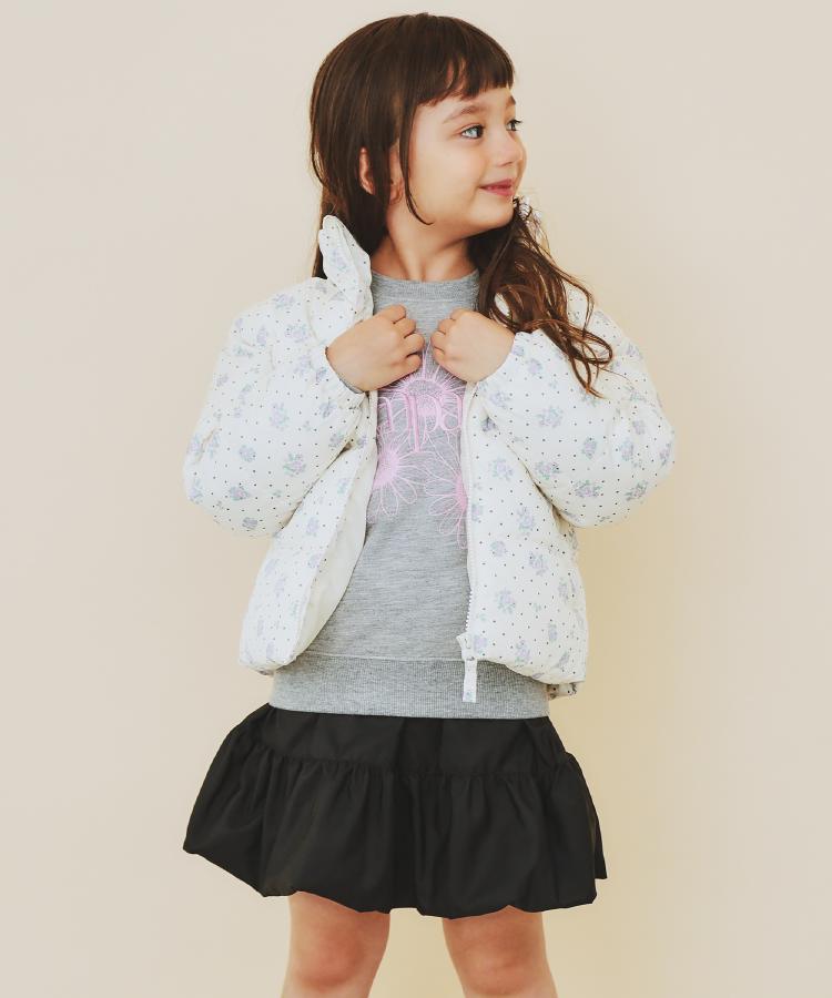 ザ ショップ ティーケー (キッズ) THE SHOP TK(Kids) 【110-160】スタンドネック中綿ブルゾン （チャコールグレー(014)） チャコールグレー(014)