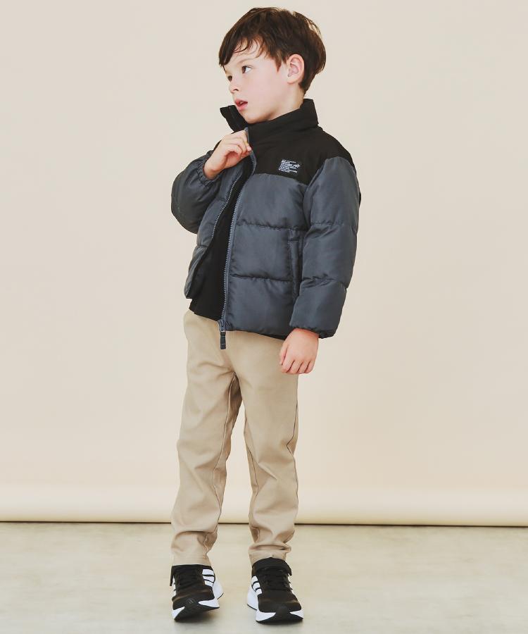 ザ ショップ ティーケー (キッズ) THE SHOP TK(Kids) 【110-160】スタンドネック中綿ブルゾン （チャコールグレー(014)） チャコールグレー(014)