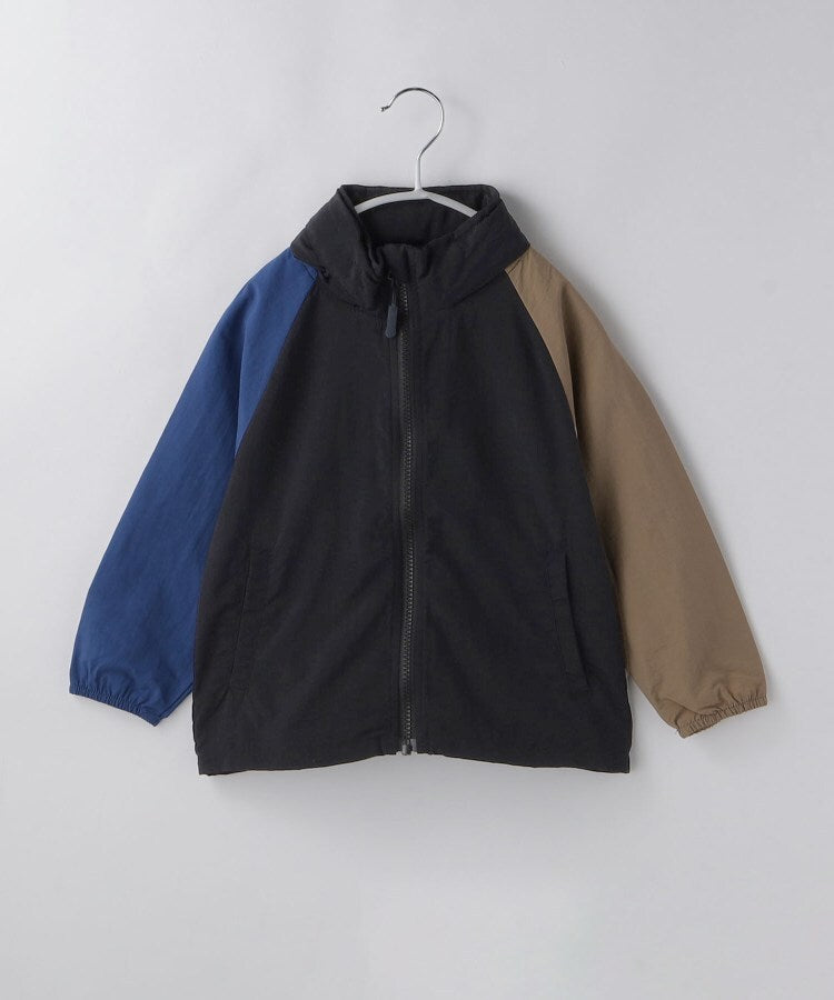 ザ ショップ ティーケー (キッズ) THE SHOP TK(Kids) 【110ー160】配色ナイロンブルゾン （ブラック(519)） ブラック(519)