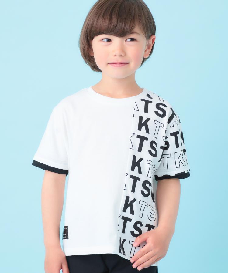 ザ ショップ ティーケー (キッズ) THE SHOP TK(Kids) 【110ー160】袖レイヤードTSTKtee （ライトベージュ(051)） ライトベージュ(051)