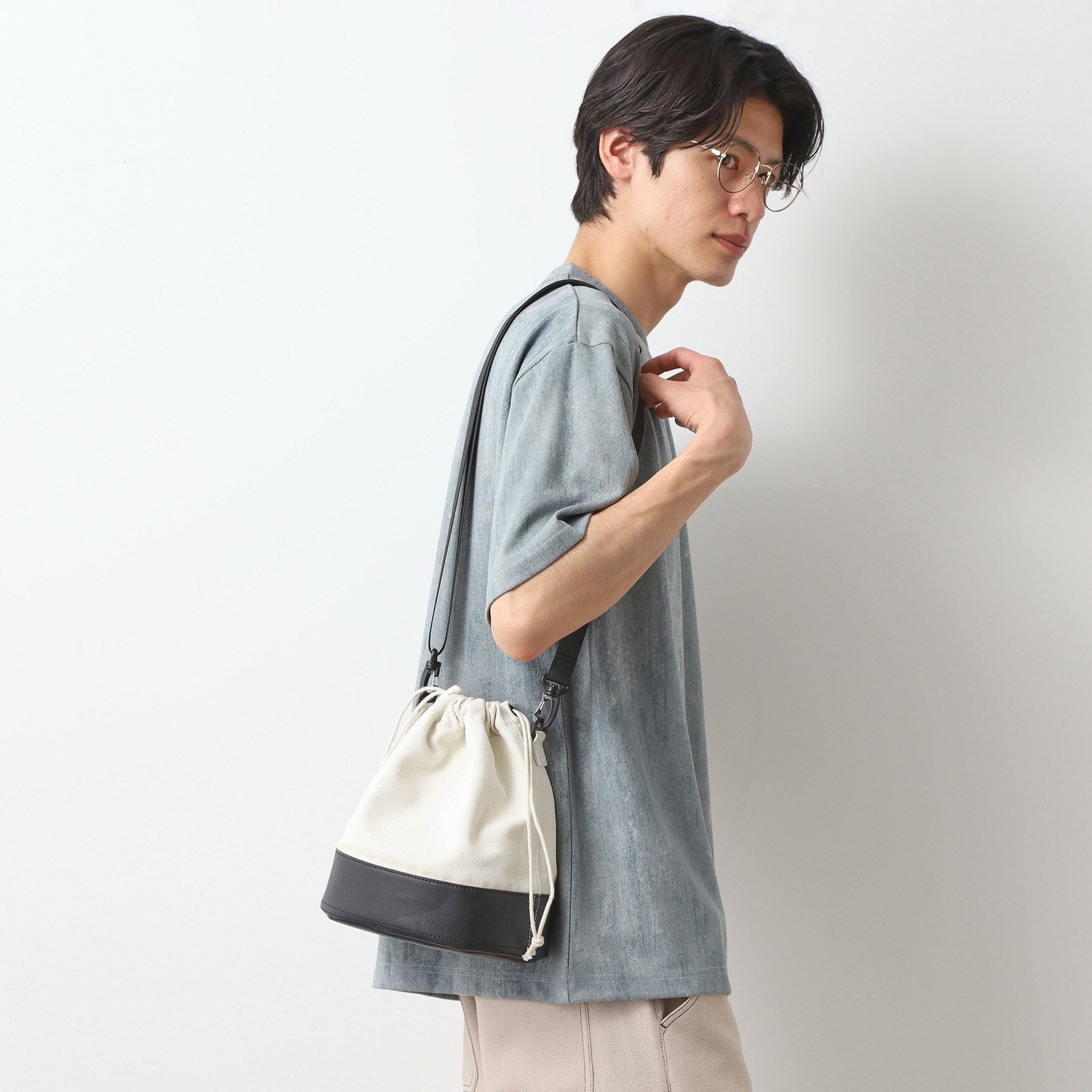 ザ ショップ ティーケー(メンズ) THE SHOP TK(Men) BOUO巾着バッグ （ブラック(019)） ブラック(019)