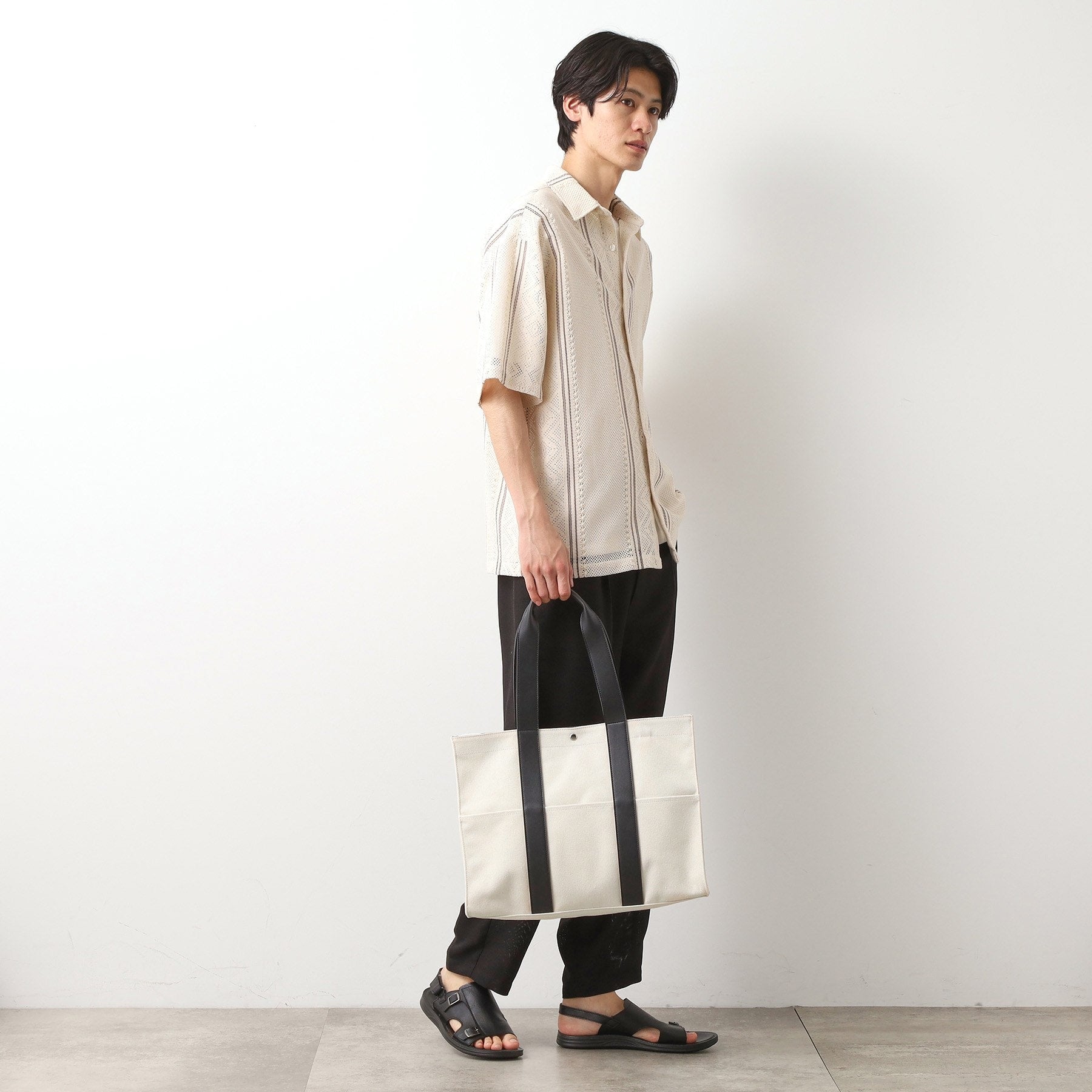 ザ ショップ ティーケー(メンズ) THE SHOP TK(Men) BOUOスクエアトート （アイボリー(004)） アイボリー(004)