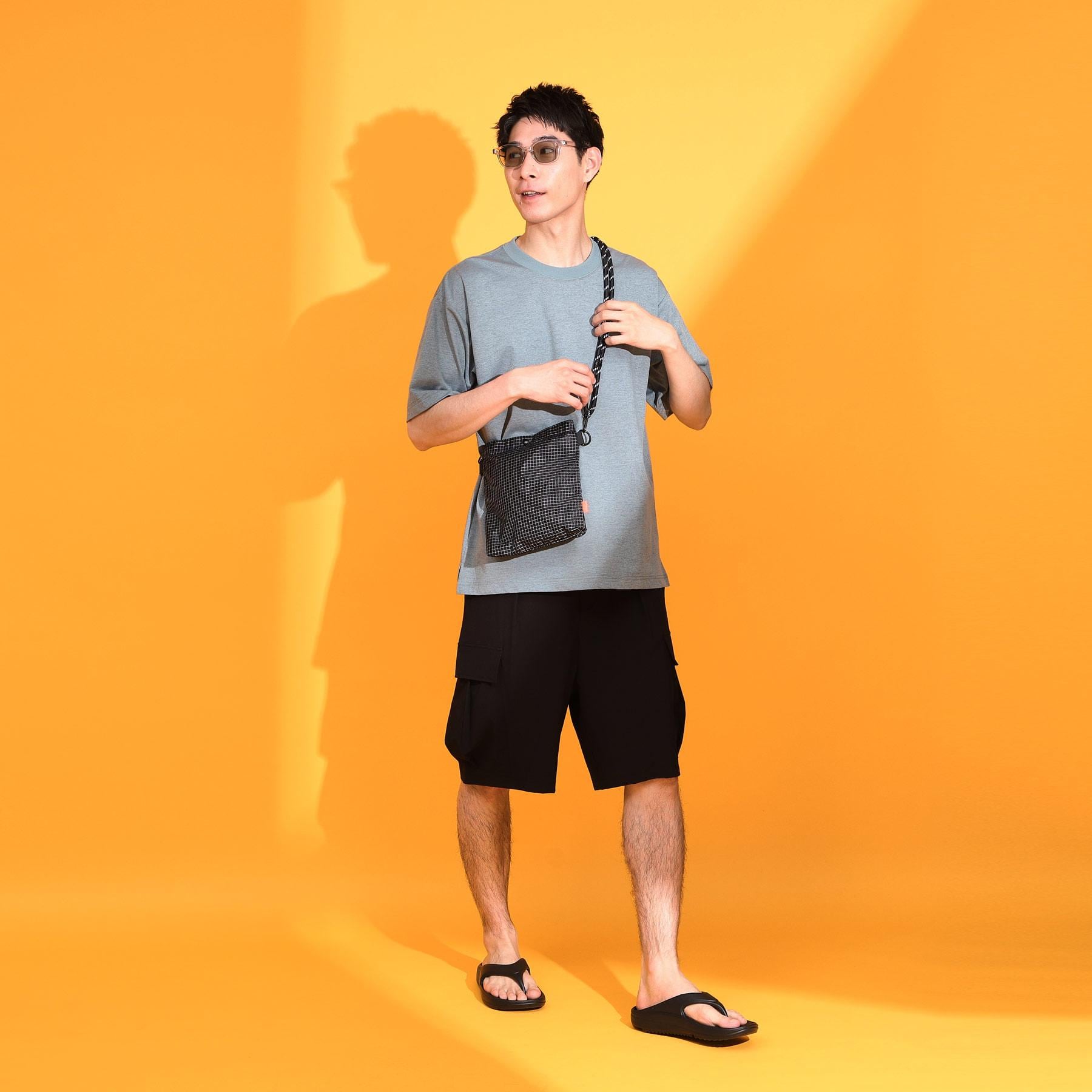 ザ ショップ ティーケー(メンズ) THE SHOP TK(Men) ナイロンスクエアサコッシュ ユニセックス／軽量 （ベージュ(052)） ベージュ(052)