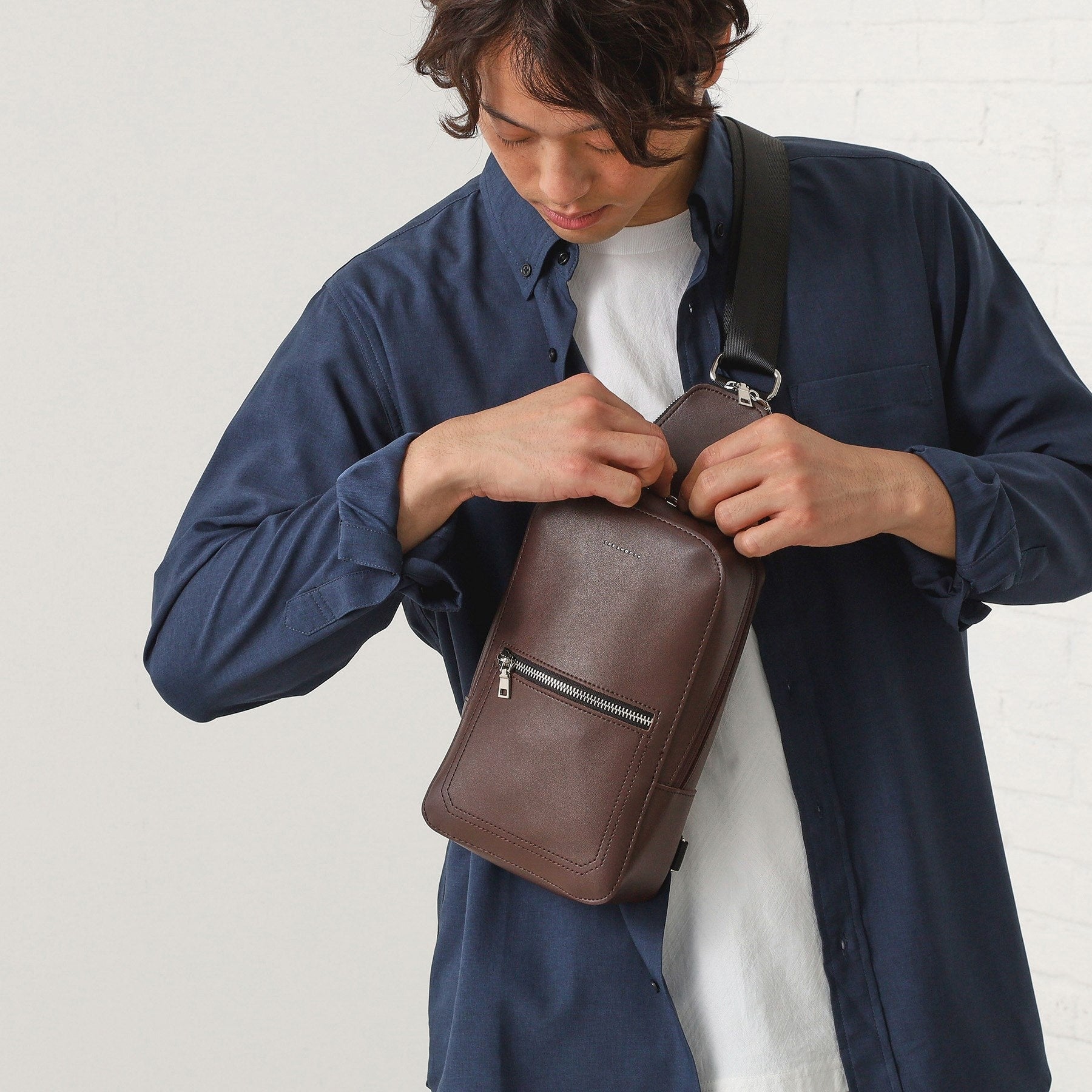 ザ ショップ ティーケー(メンズ) THE SHOP TK(Men) 合皮ボディーバック （ブラウン(044)） ブラウン(044)