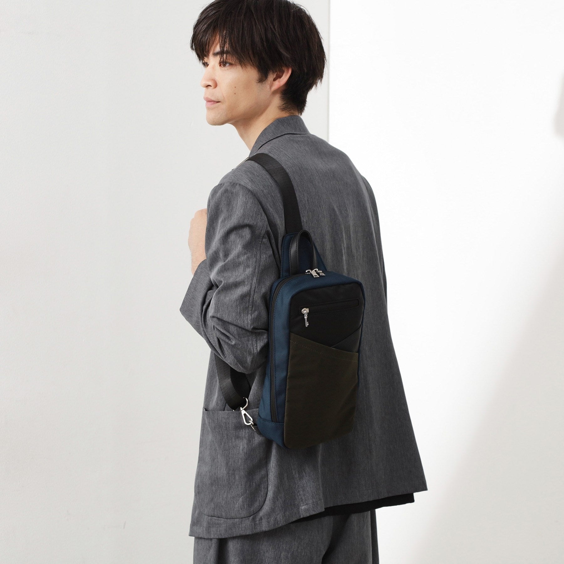 ザ ショップ ティーケー(メンズ) THE SHOP TK(Men) 切替ボディバッグ （ネイビー(094)） ネイビー(094)