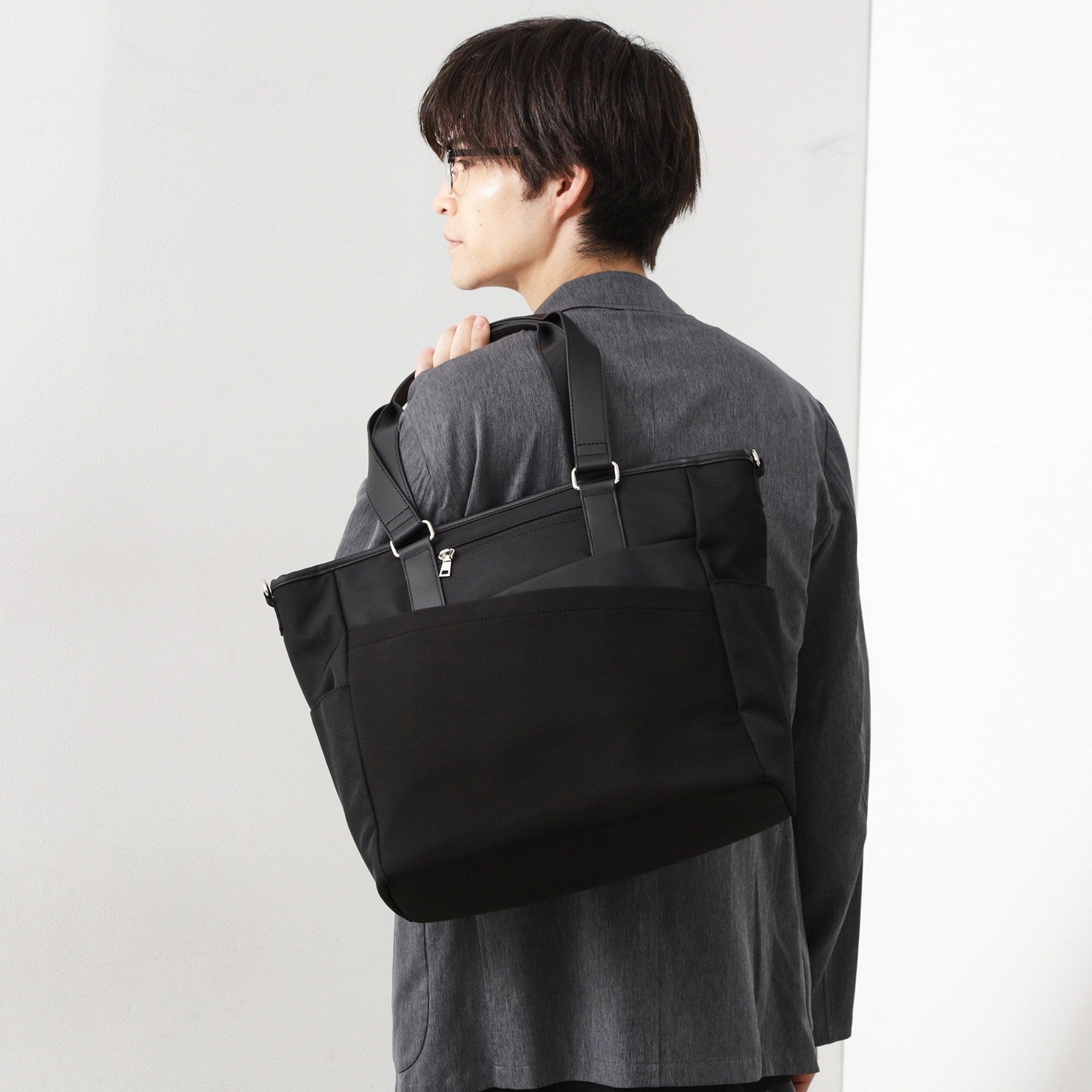 ザ ショップ ティーケー(メンズ) THE SHOP TK(Men) 2WAY切替トート （ブラック(019)） ブラック(019)