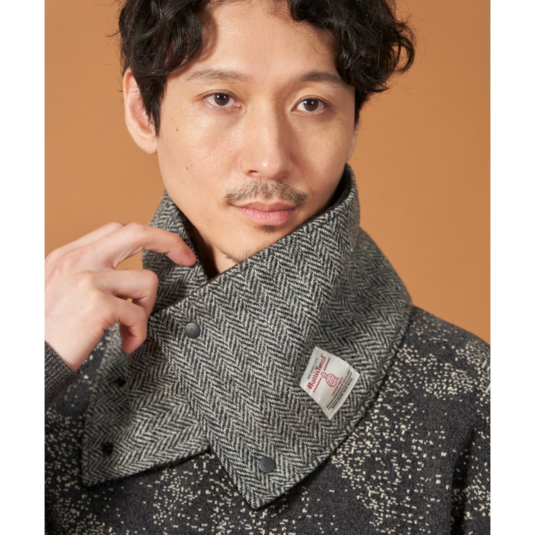 ザ ショップ ティーケー(メンズ) THE SHOP TK(Men) 【HARRIS TWEED／ハリスツイード】ショートボアネックウォーマー （ブルー(293)） ブルー(293)