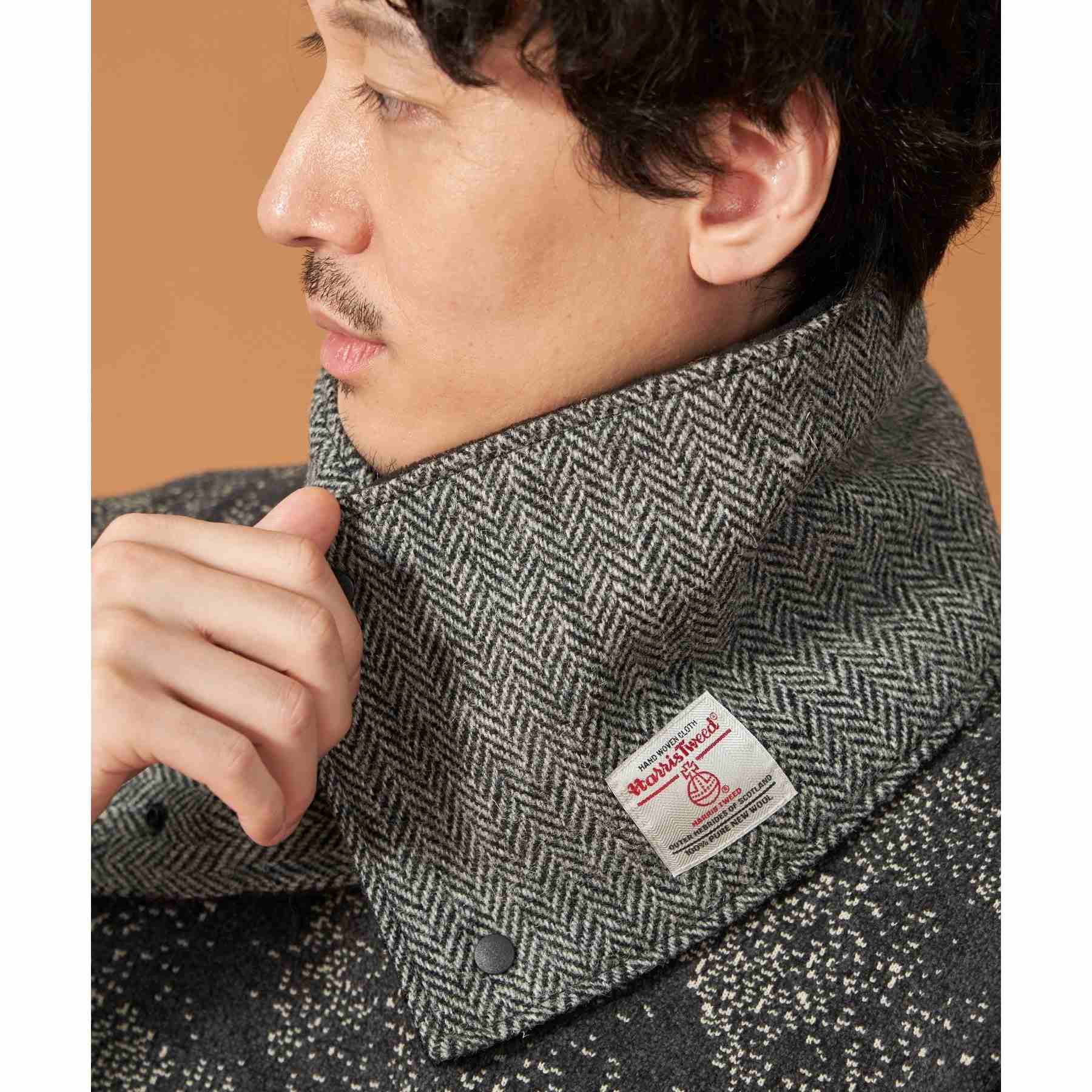 ザ ショップ ティーケー(メンズ) THE SHOP TK(Men) 【HARRIS TWEED／ハリスツイード】ショートボアネックウォーマー （ブルー(293)） ブルー(293)