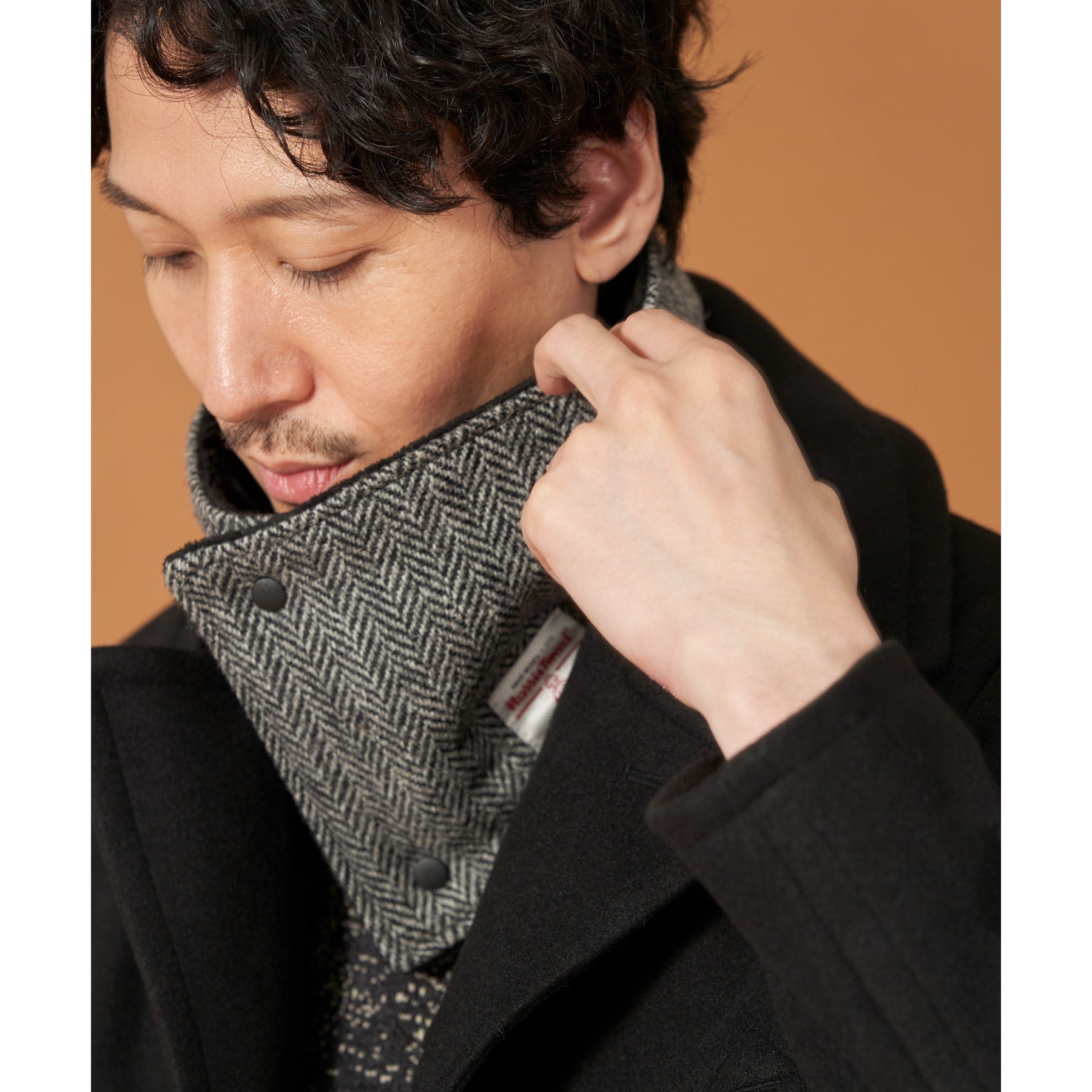 ザ ショップ ティーケー(メンズ) THE SHOP TK(Men) 【HARRIS TWEED／ハリスツイード】ショートボアネックウォーマー （ブルー(293)） ブルー(293)