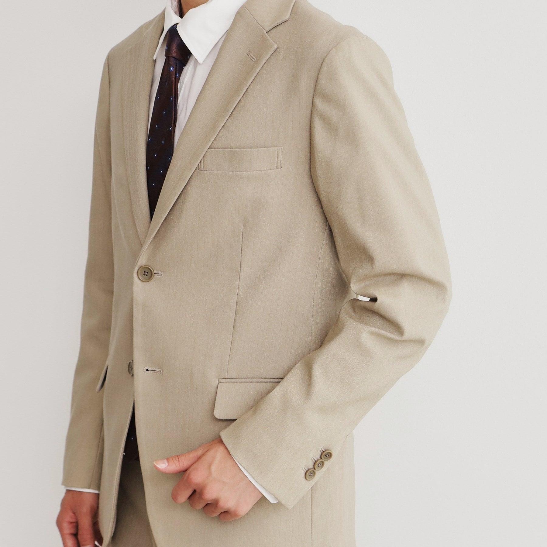 ザ ショップ ティーケー(メンズ) THE SHOP TK(Men) サーモウォーカーヘリンボンジャケット （ベージュ(052)） ベージュ(052)