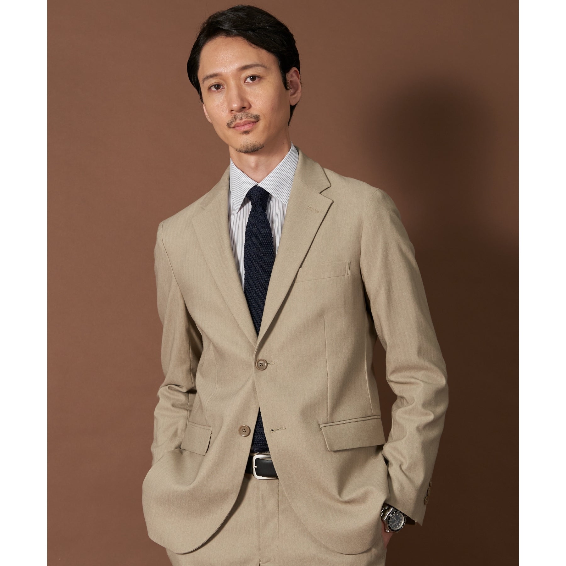 ザ ショップ ティーケー(メンズ) THE SHOP TK(Men) サーモウォーカーヘリンボンジャケット （ベージュ(052)） ベージュ(052)