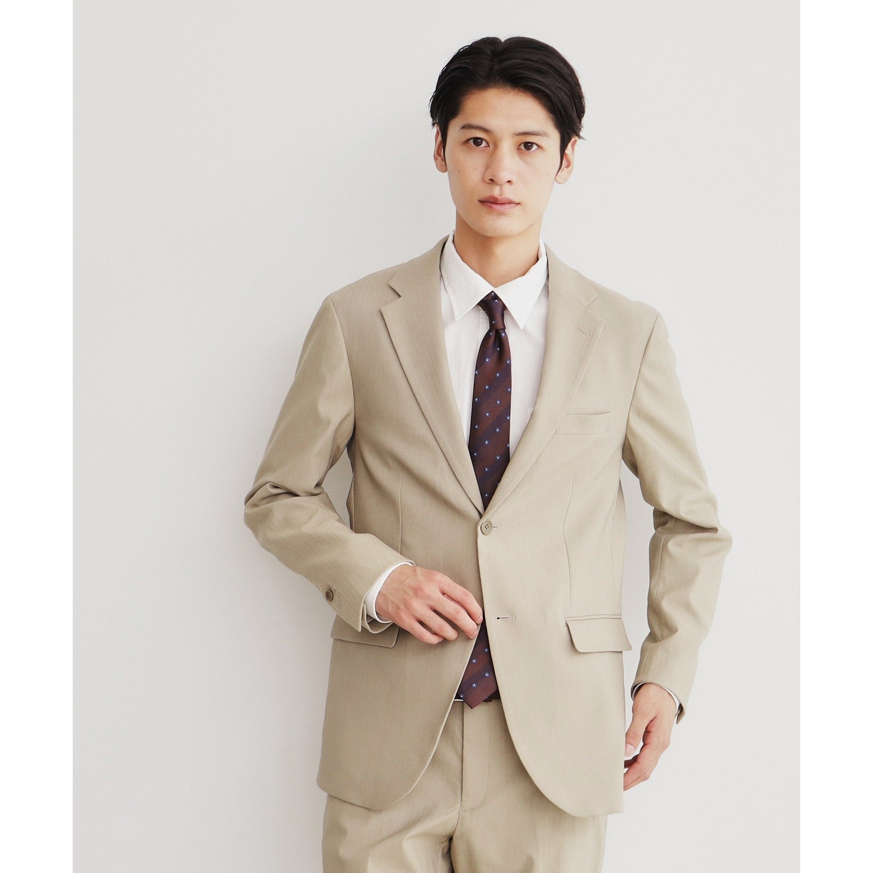 ザ ショップ ティーケー(メンズ) THE SHOP TK(Men) サーモウォーカーヘリンボンジャケット （ベージュ(052)） ベージュ(052)