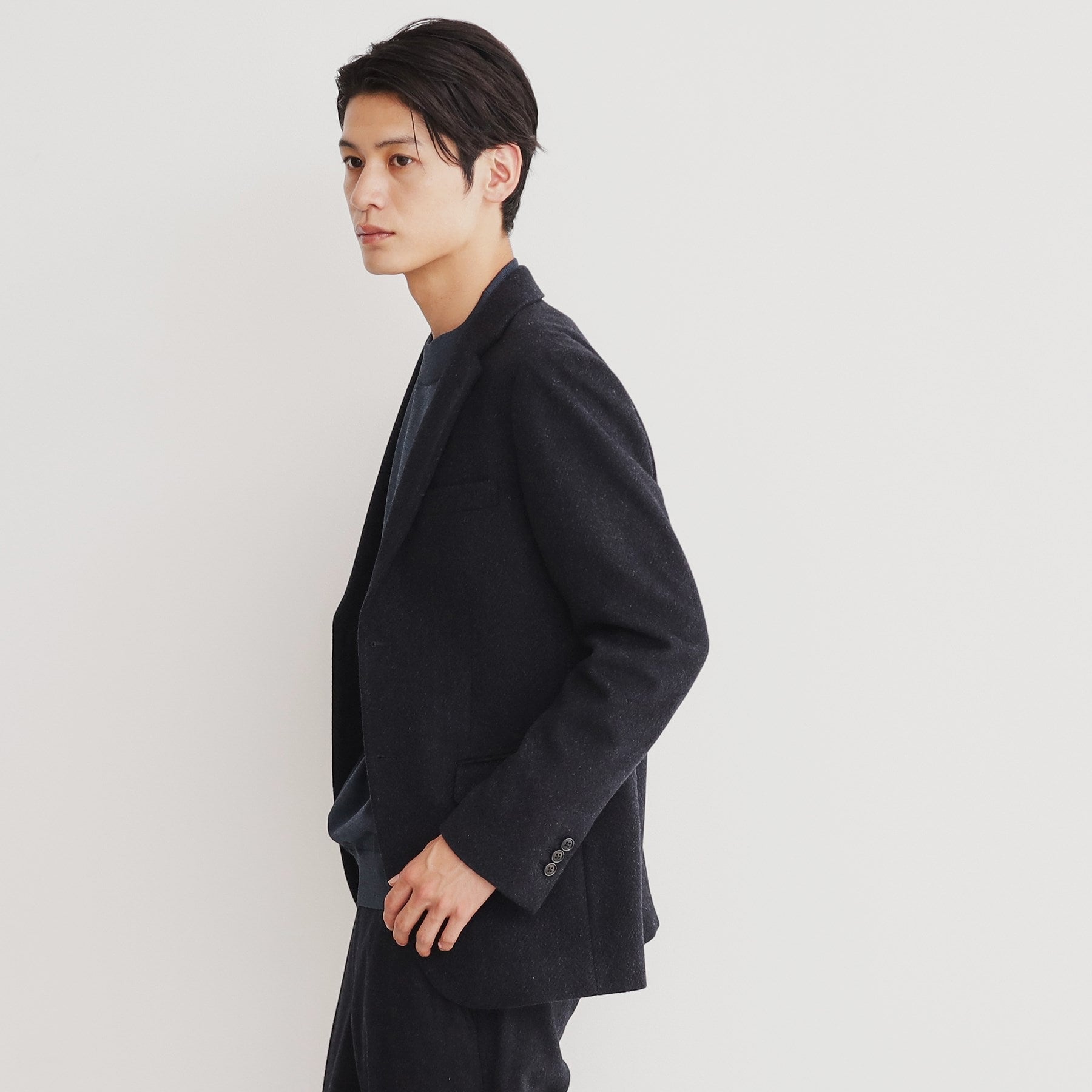 ザ ショップ ティーケー(メンズ) THE SHOP TK(Men) AGヘリンボンジャケット （ネイビー(694)） ネイビー(694)
