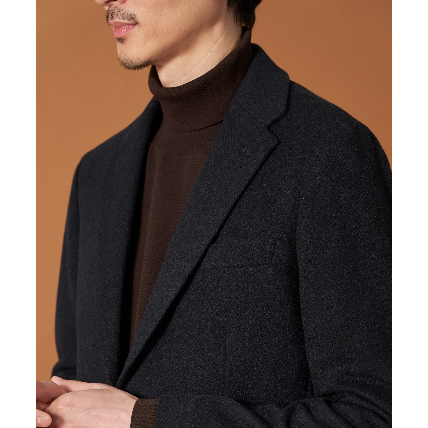 ザ ショップ ティーケー(メンズ) THE SHOP TK(Men) AGヘリンボンジャケット （ネイビー(694)） ネイビー(694)