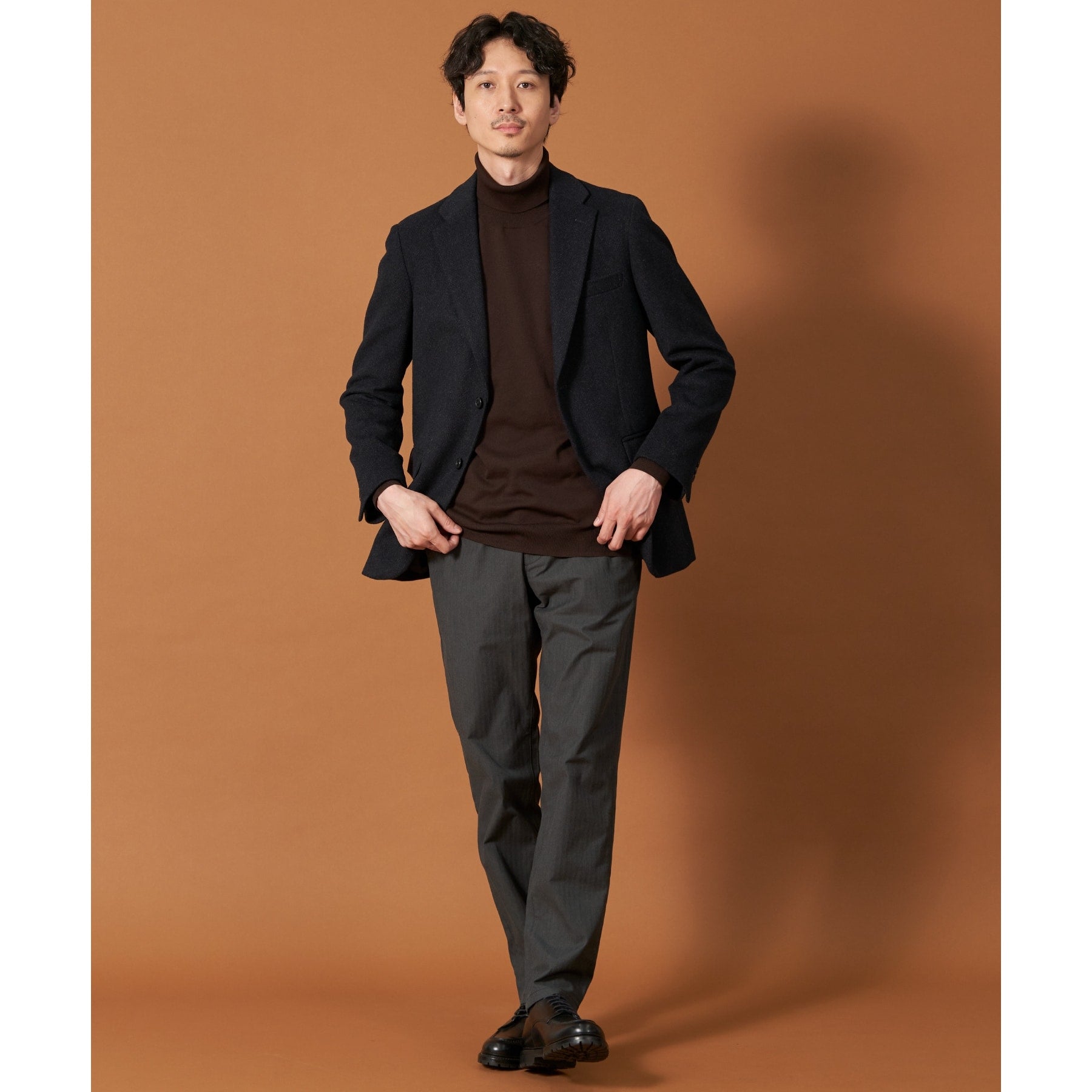 ザ ショップ ティーケー(メンズ) THE SHOP TK(Men) AGヘリンボンジャケット （ネイビー(694)） ネイビー(694)