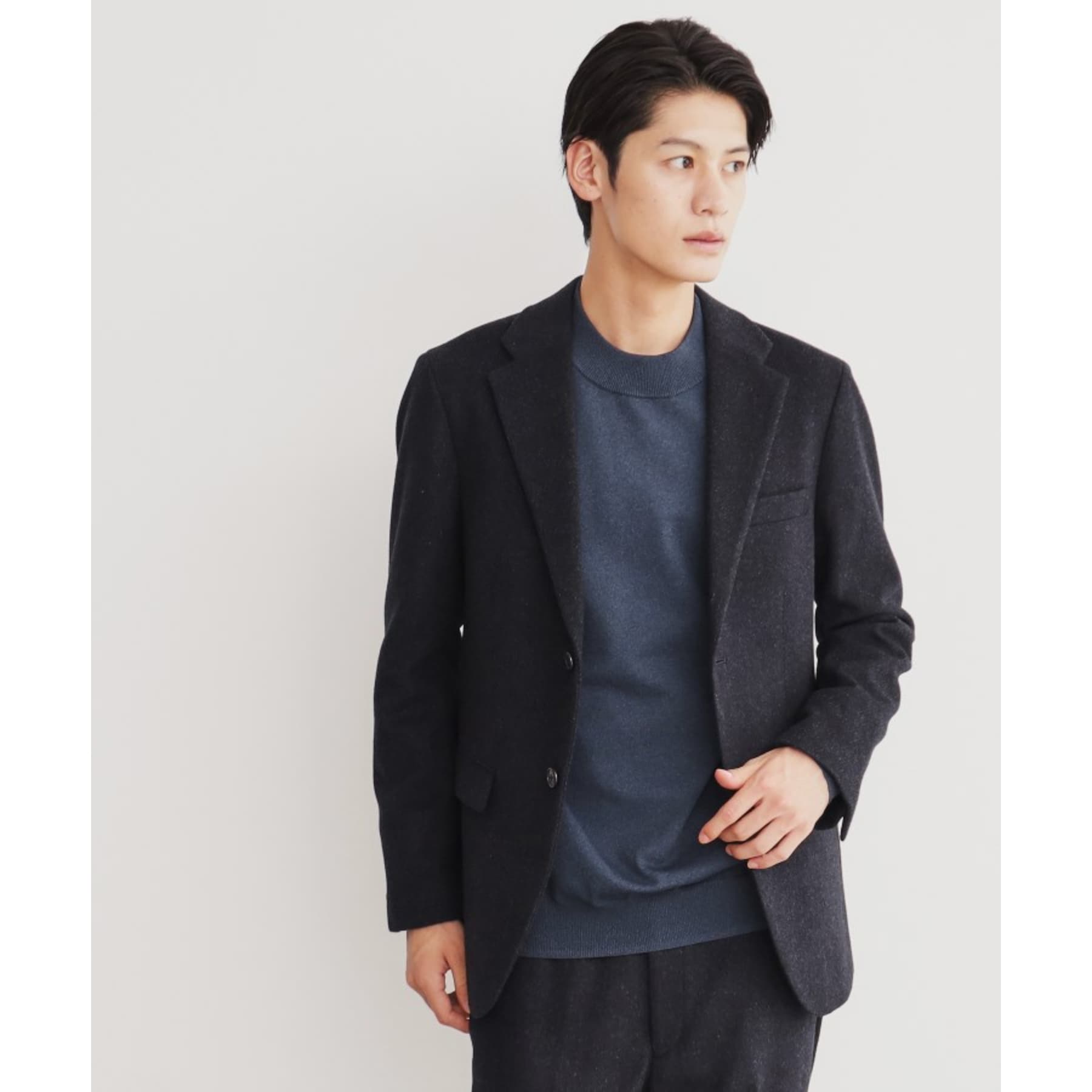 ザ ショップ ティーケー(メンズ) THE SHOP TK(Men) AGヘリンボンジャケット （ネイビー(694)） ネイビー(694)
