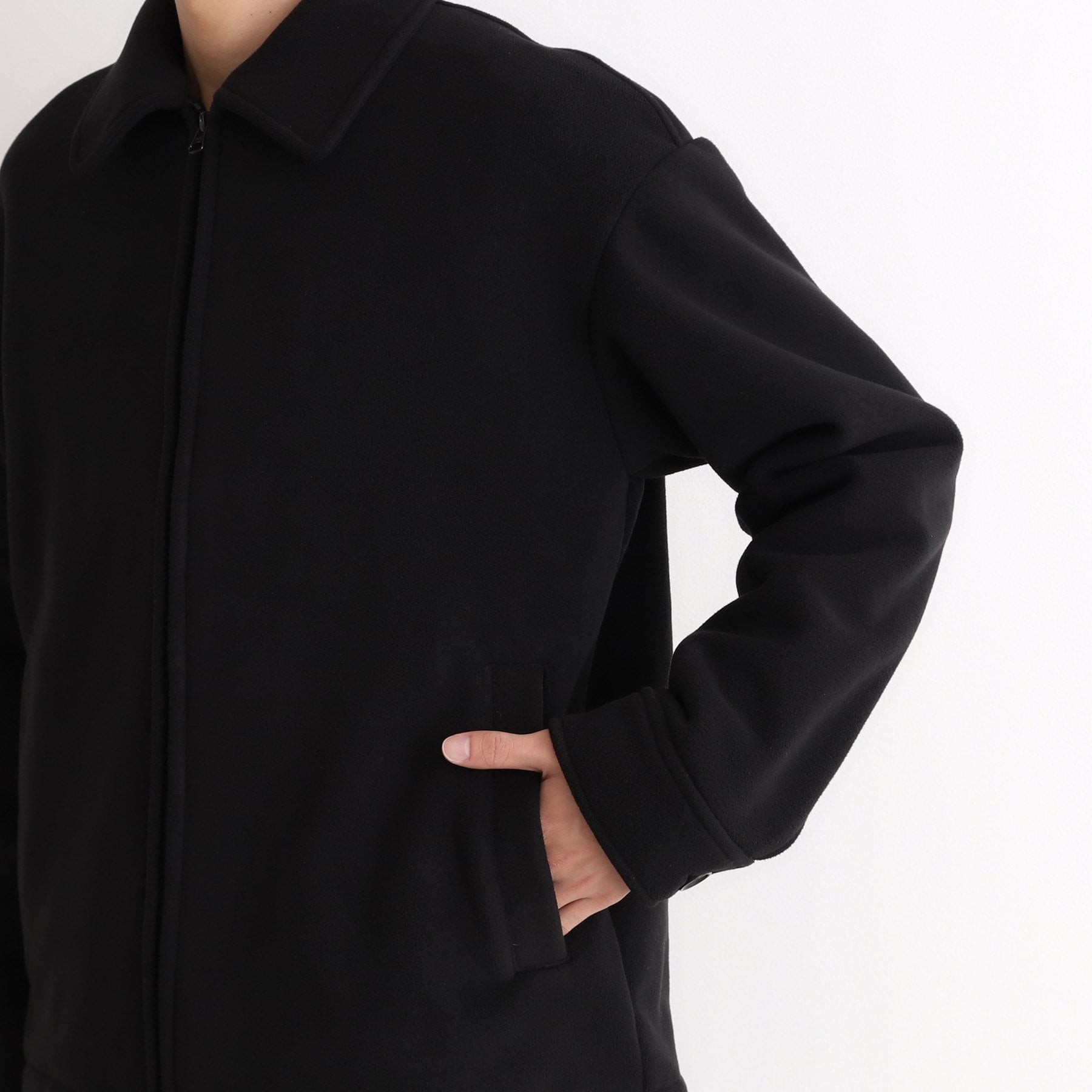 ザ ショップ ティーケー(メンズ) THE SHOP TK(Men) マイクロフリースドリズラージャケット 光吸収発熱機能／洗える （ブラック(019)） ブラック(019)