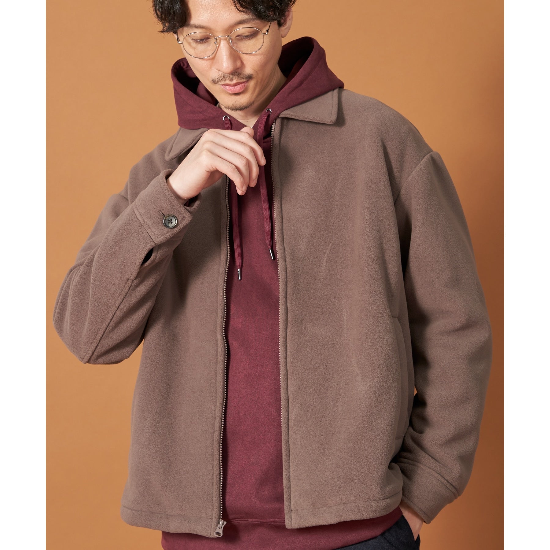 ザ ショップ ティーケー(メンズ) THE SHOP TK(Men) マイクロフリースドリズラージャケット 光吸収発熱機能／洗える （ブラック(019)） ブラック(019)