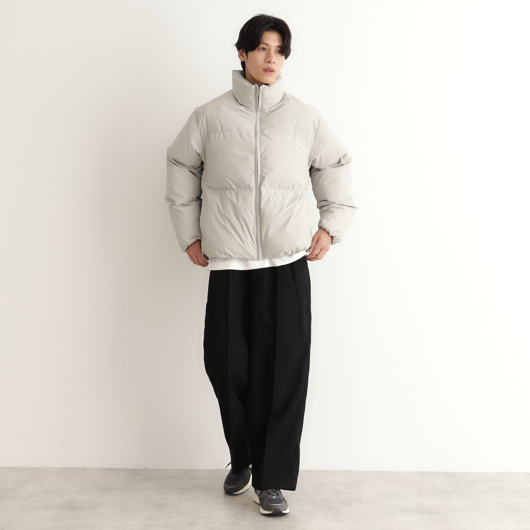 ザ ショップ ティーケー(メンズ) THE SHOP TK(Men) スタンドネック中綿ジップブルゾン （ライトグレー(011)） ライトグレー(011)