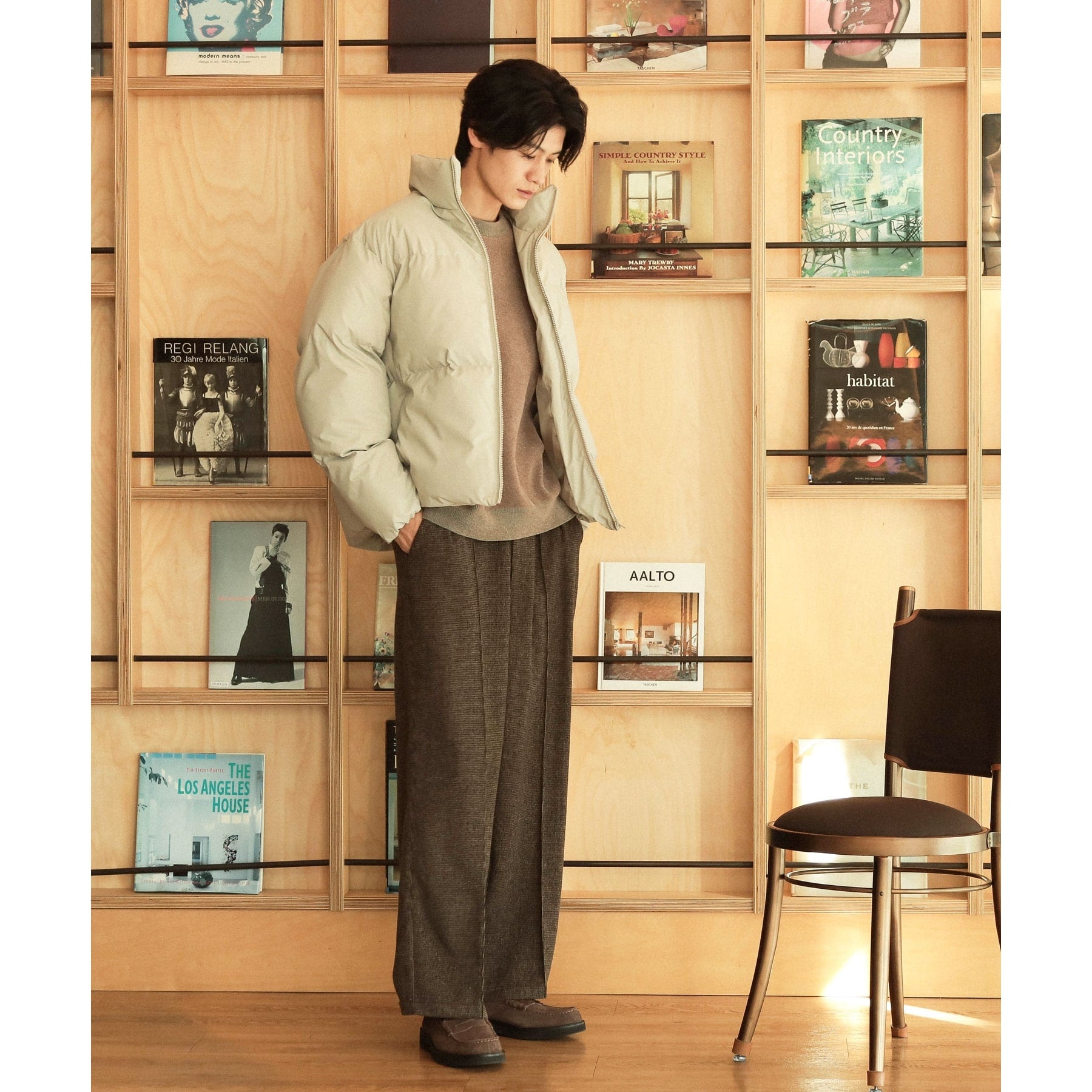 ザ ショップ ティーケー(メンズ) THE SHOP TK(Men) スタンドネック中綿ジップブルゾン （ライトグレー(011)） ライトグレー(011)