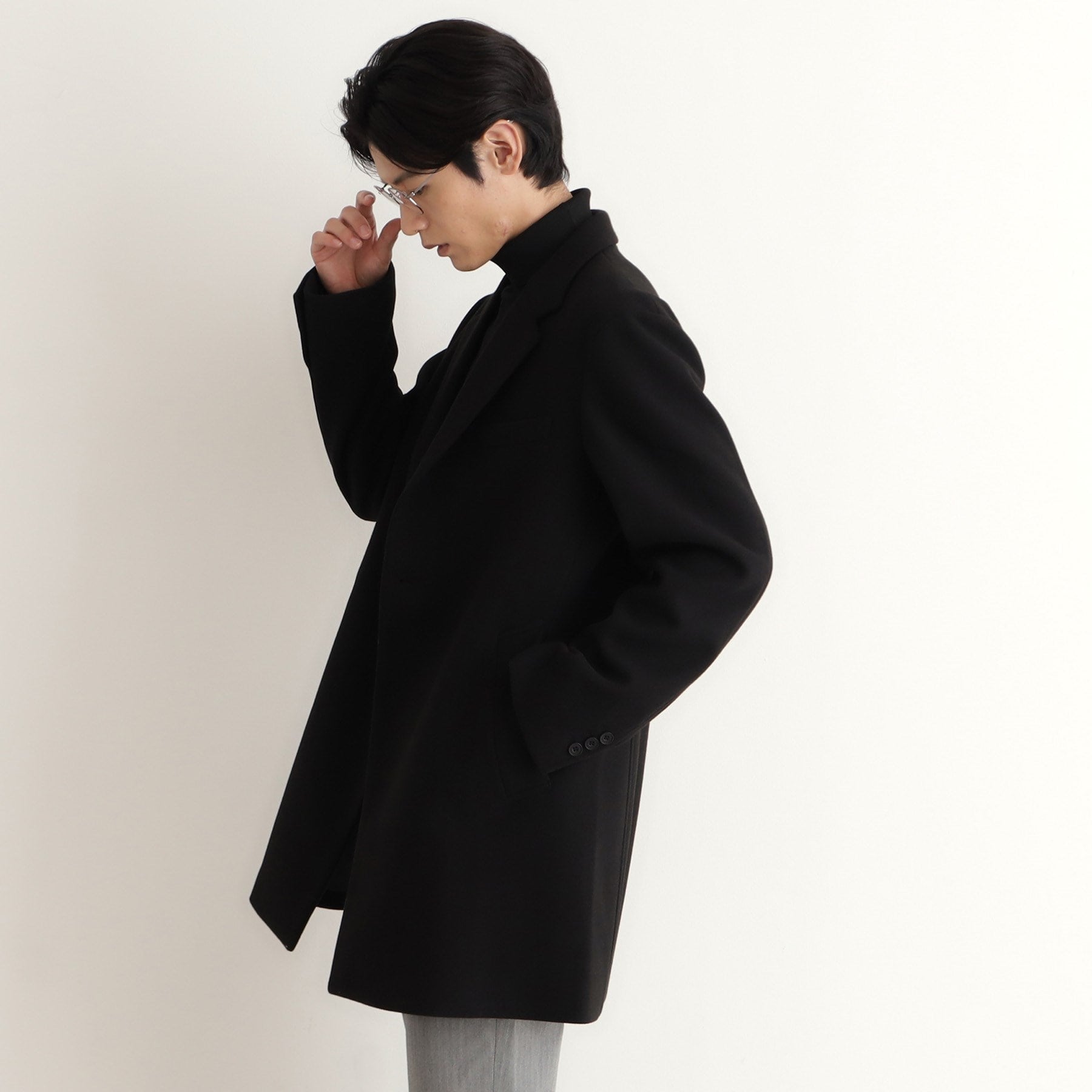 THE SHOP TK Wool-Like Melton Chester Coat