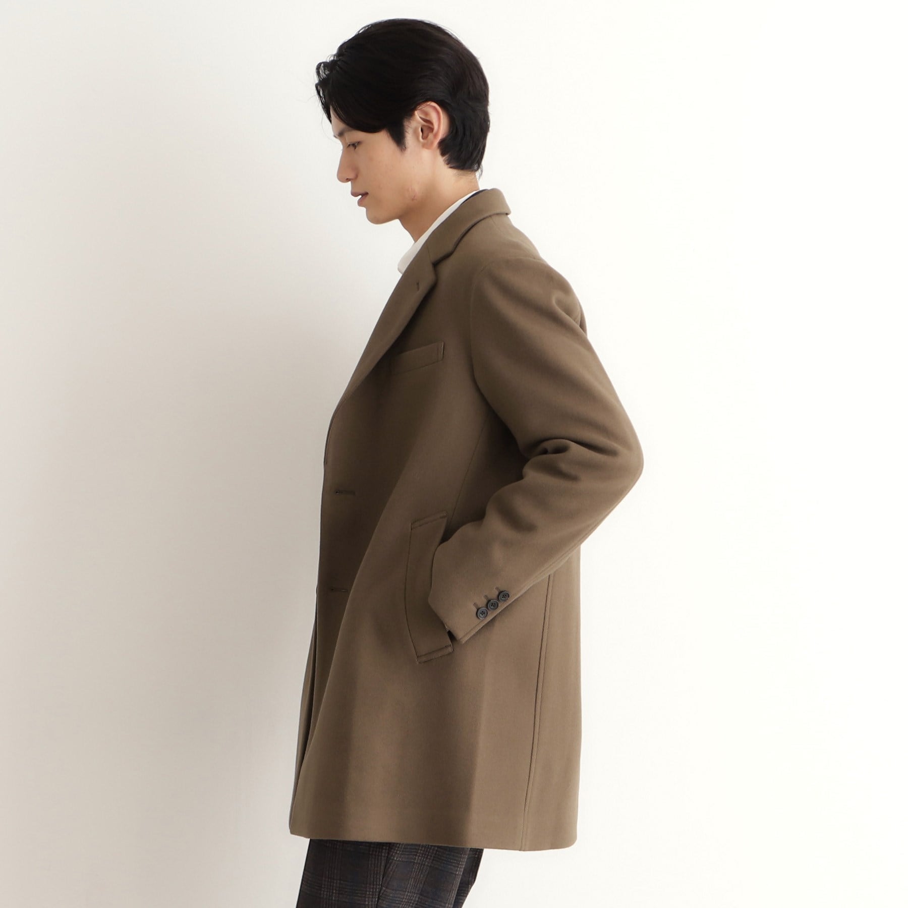 THE SHOP TK Wool-Like Melton Chester Coat
