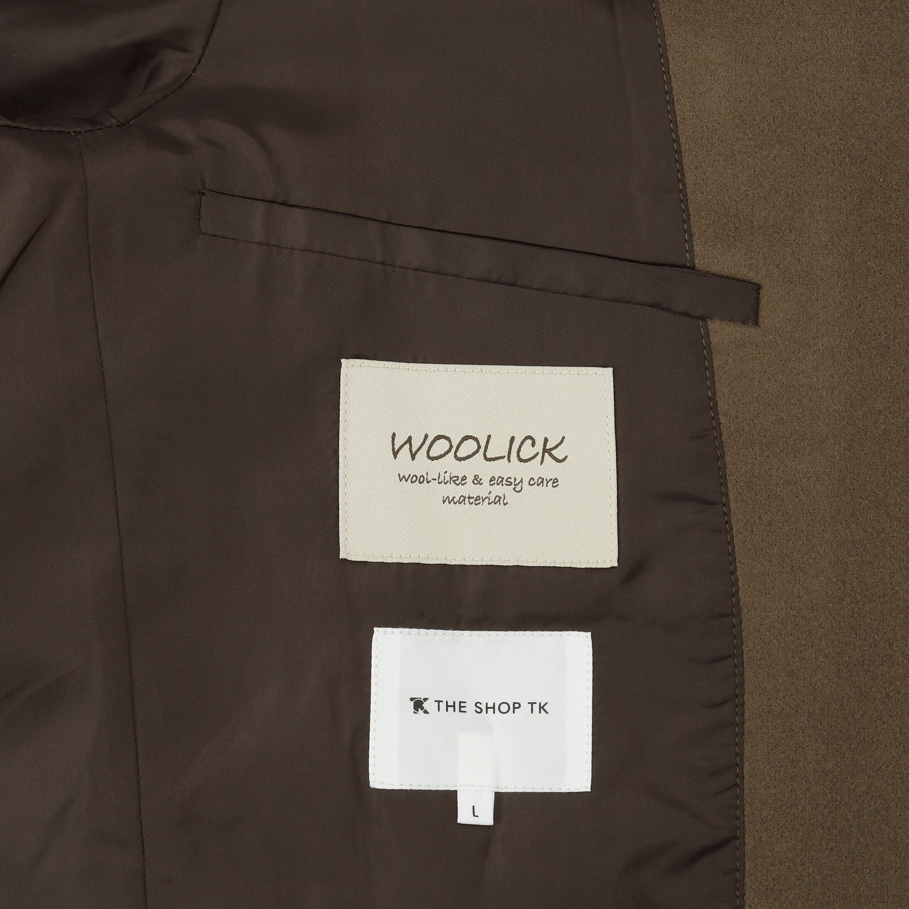 THE SHOP TK Wool-Like Melton Chester Coat
