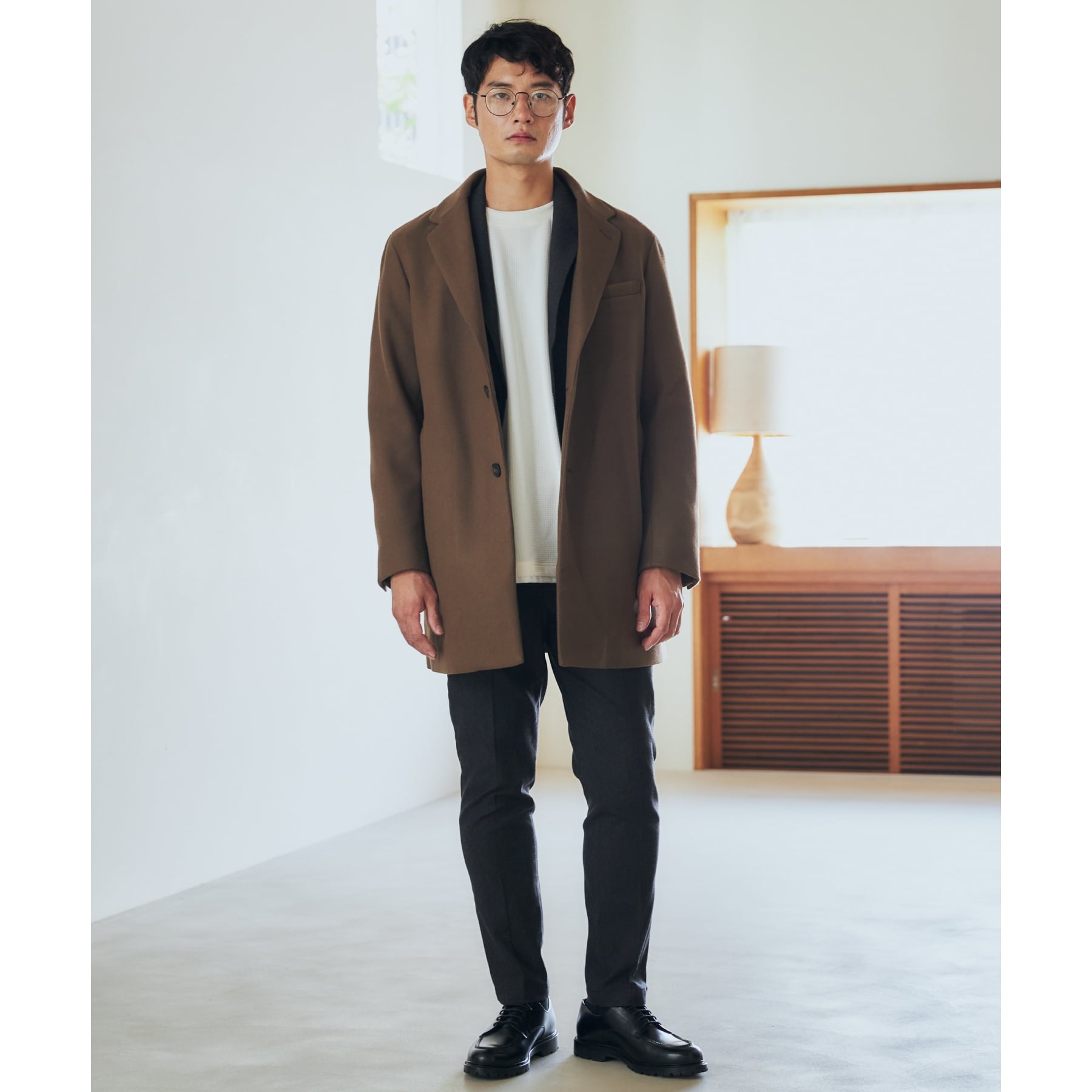 THE SHOP TK Wool-Like Melton Chester Coat