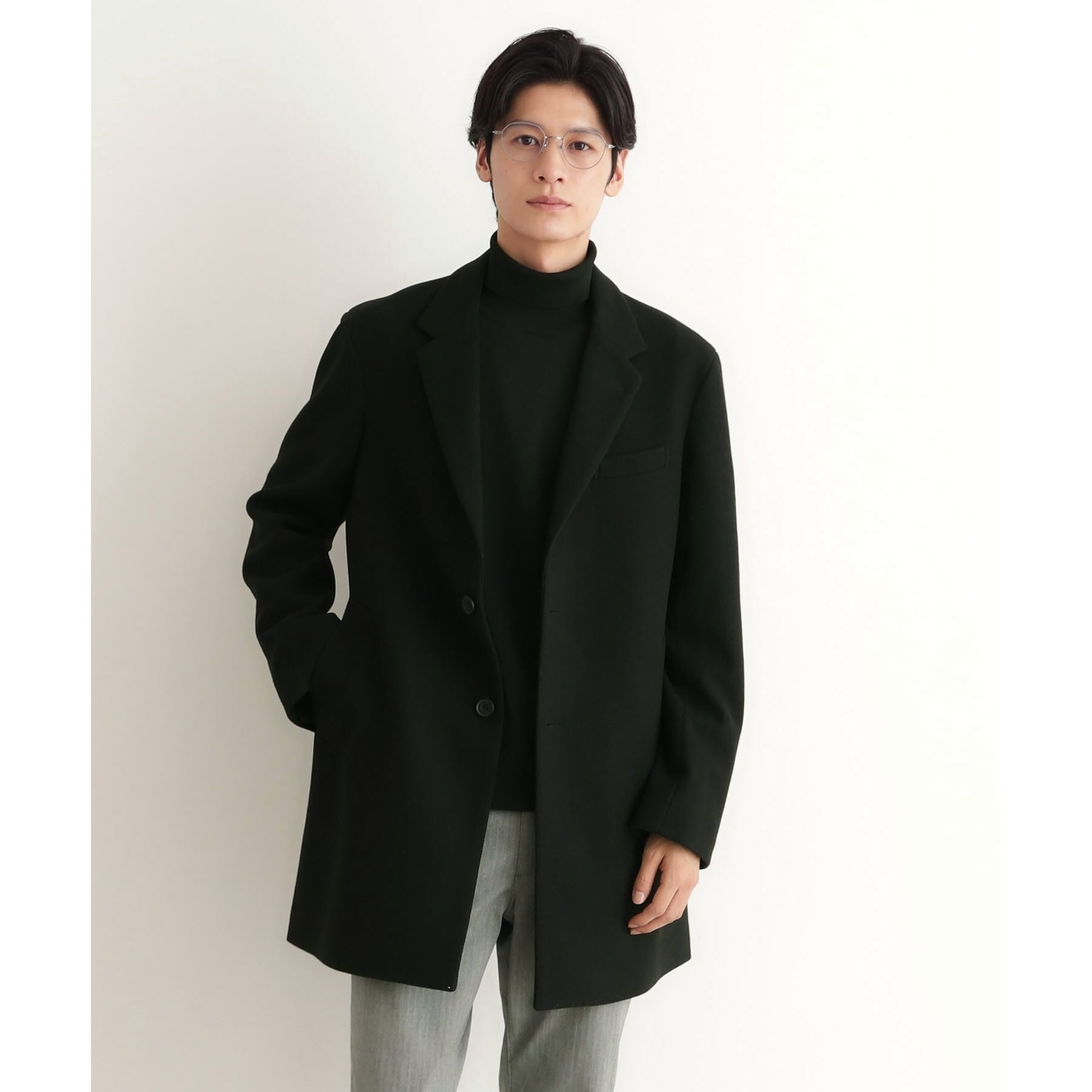 THE SHOP TK Wool-Like Melton Chester Coat